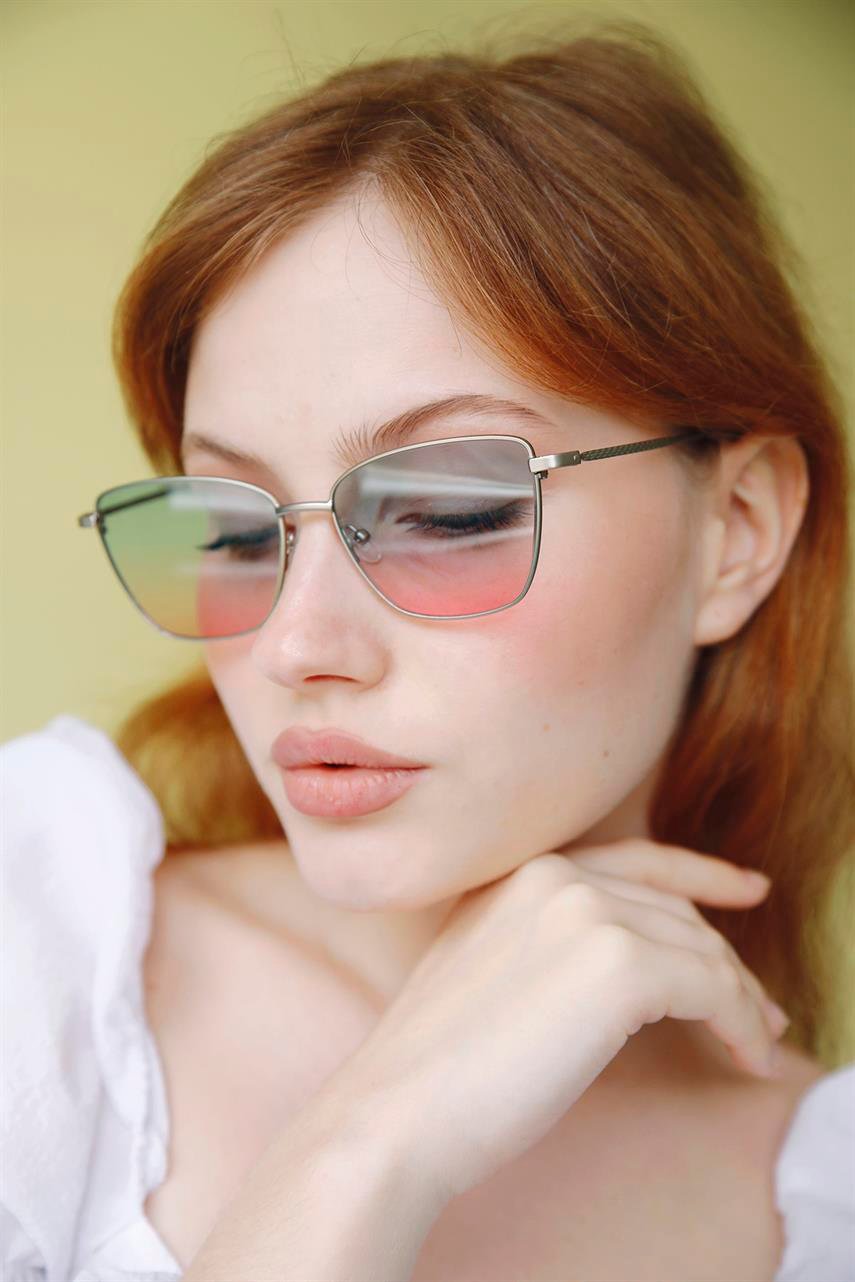 Minerva Silver Green Pink Güneş Gözlüğü