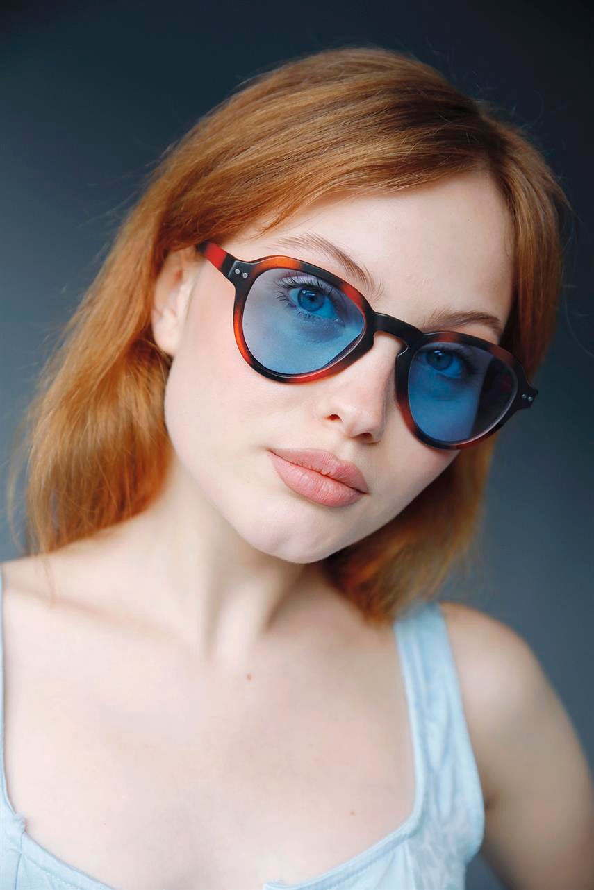 Mommo Leopard Blue Güneş Gözlüğü