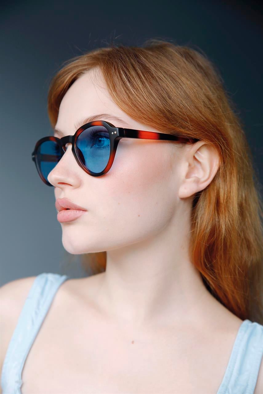 Mommo Leopard Blue Güneş Gözlüğü