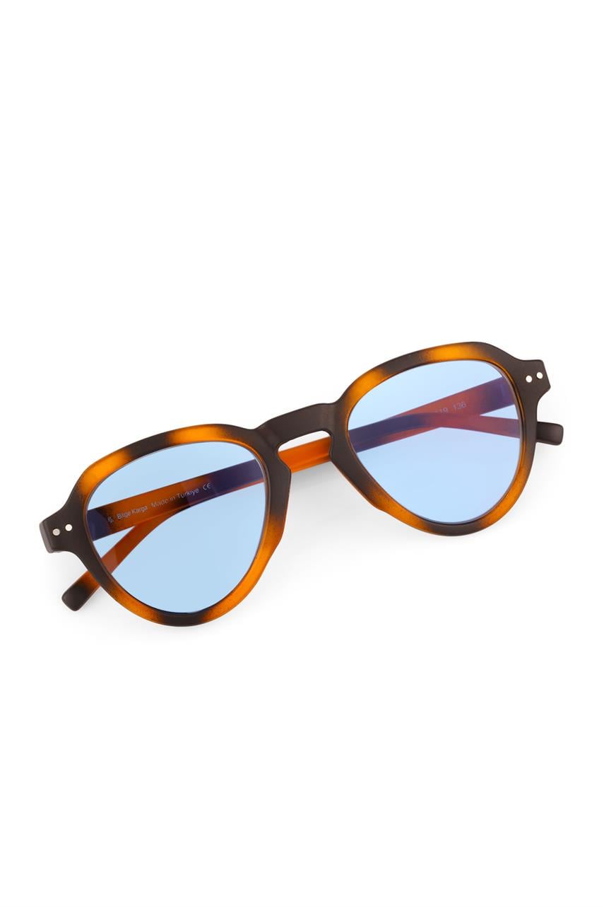 Mommo Leopard Blue Güneş Gözlüğü