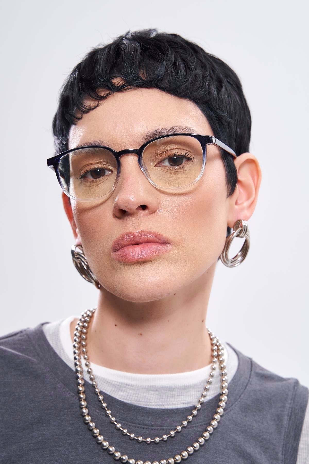 Nancy Black Degrade Mavi Işık Koruyucu Gözlük