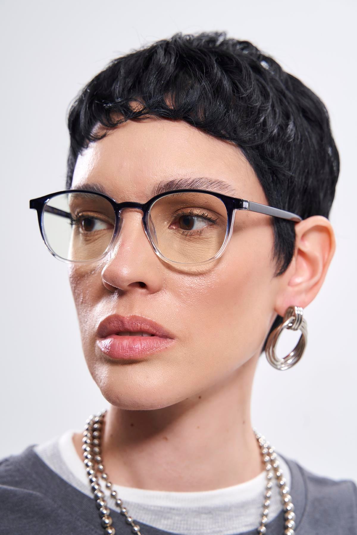 Nancy Black Degrade Mavi Işık Koruyucu Gözlük