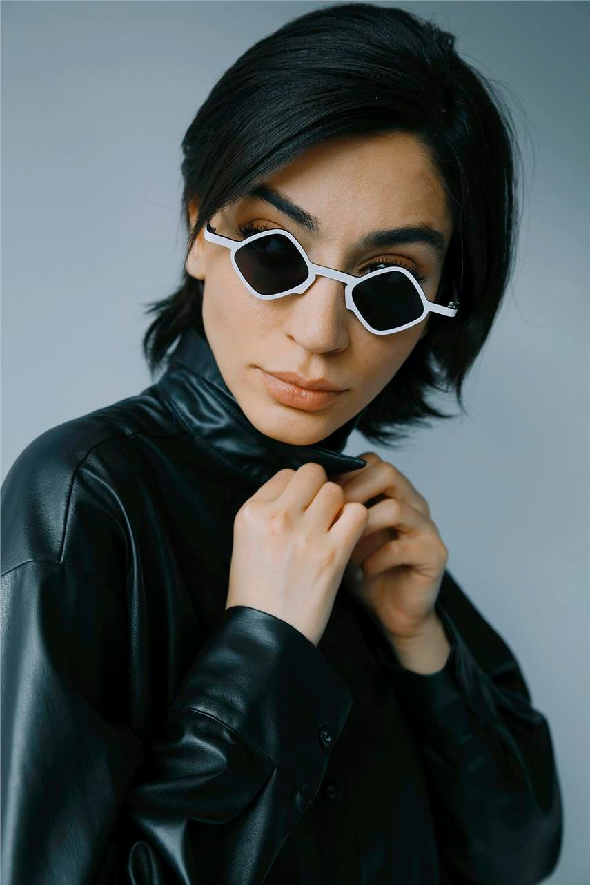 Negar White Black Güneş Gözlüğü