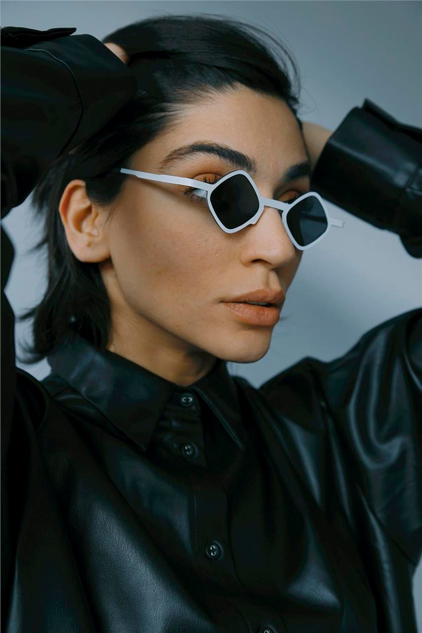 Negar White Black Güneş Gözlüğü