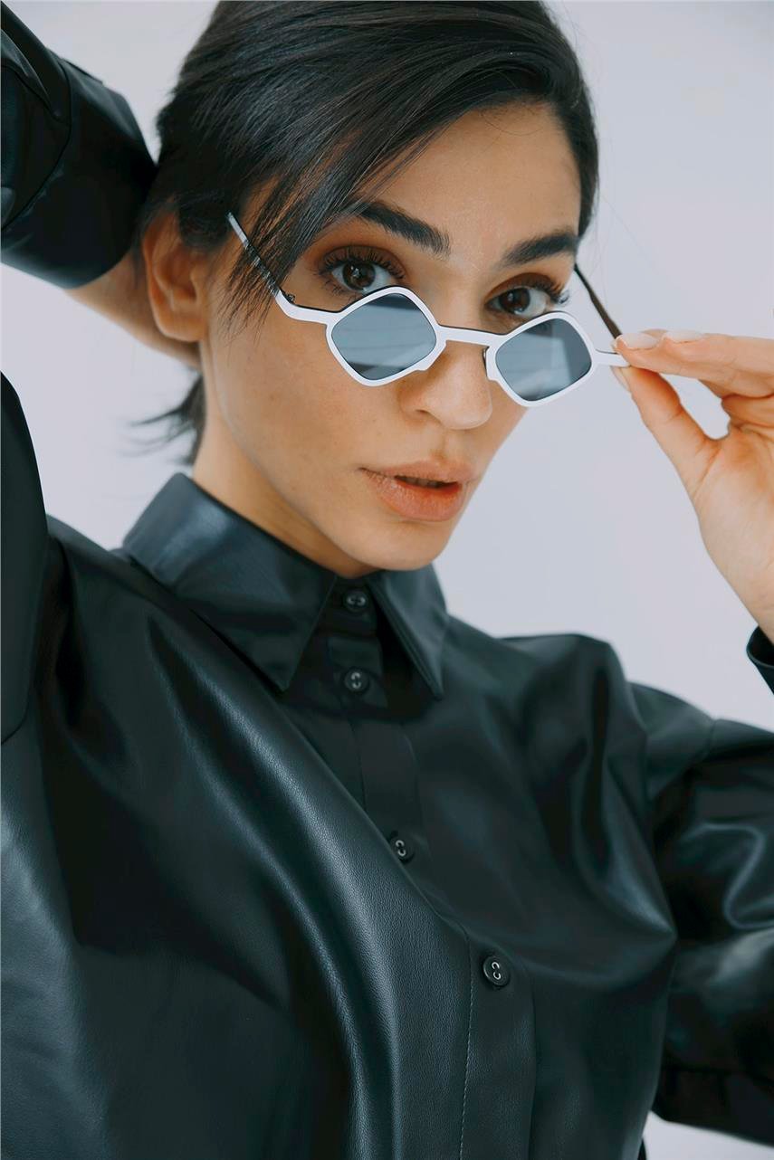 Negar White Black Güneş Gözlüğü