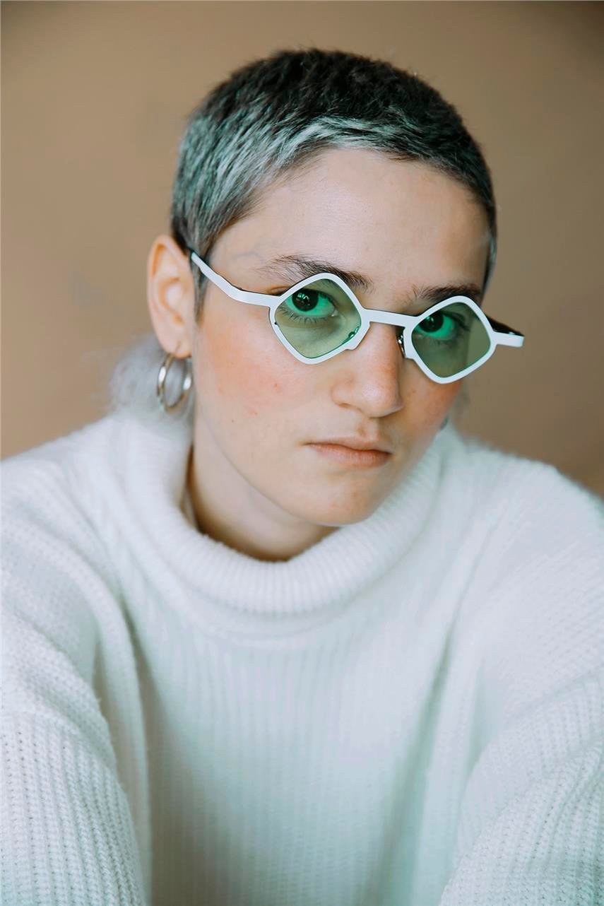 Negar White Green Güneş Gözlüğü