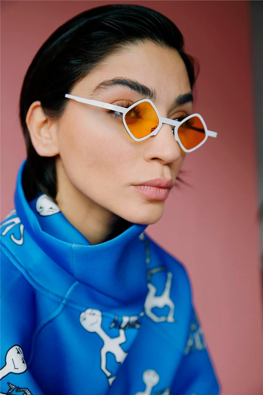 Negar White Orange Güneş Gözlüğü