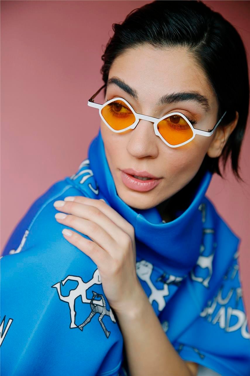 Negar White Orange Güneş Gözlüğü