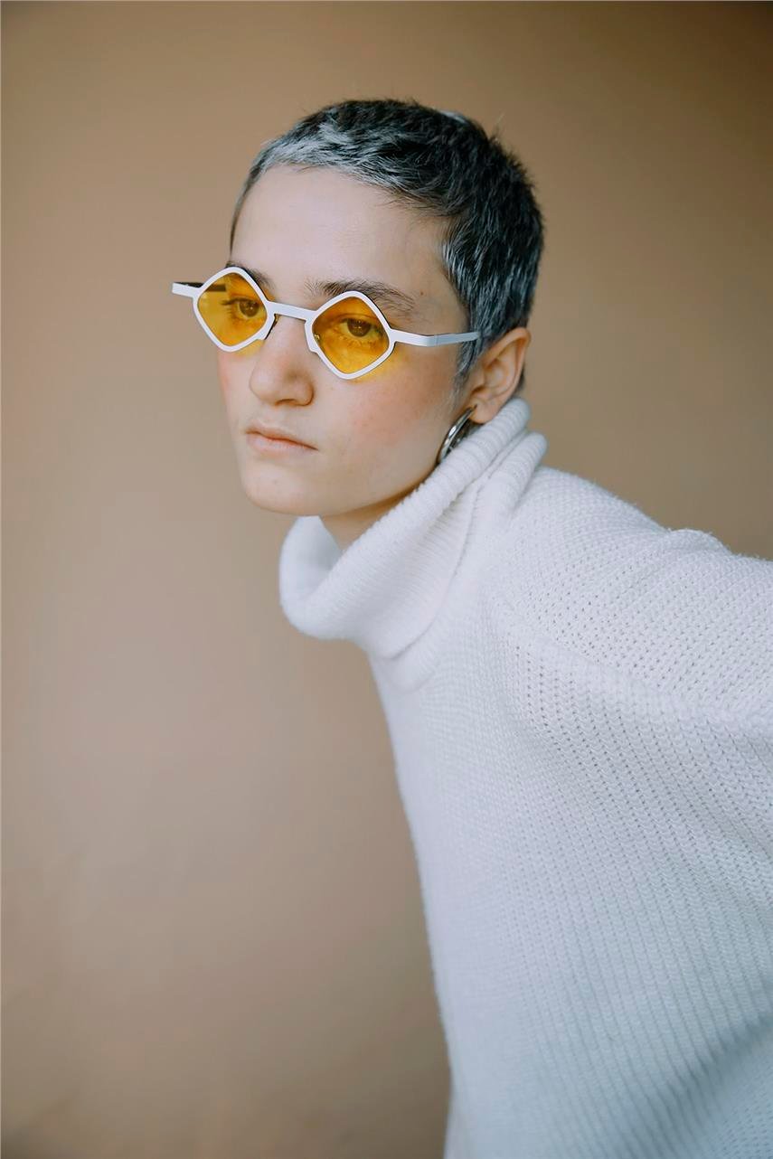 Negar White Yellow Güneş Gözlüğü