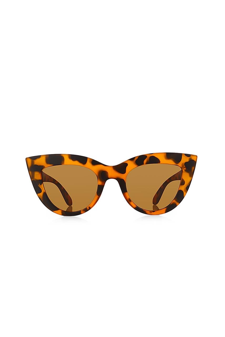 Nia Matt Leopard Güneş Gözlüğü