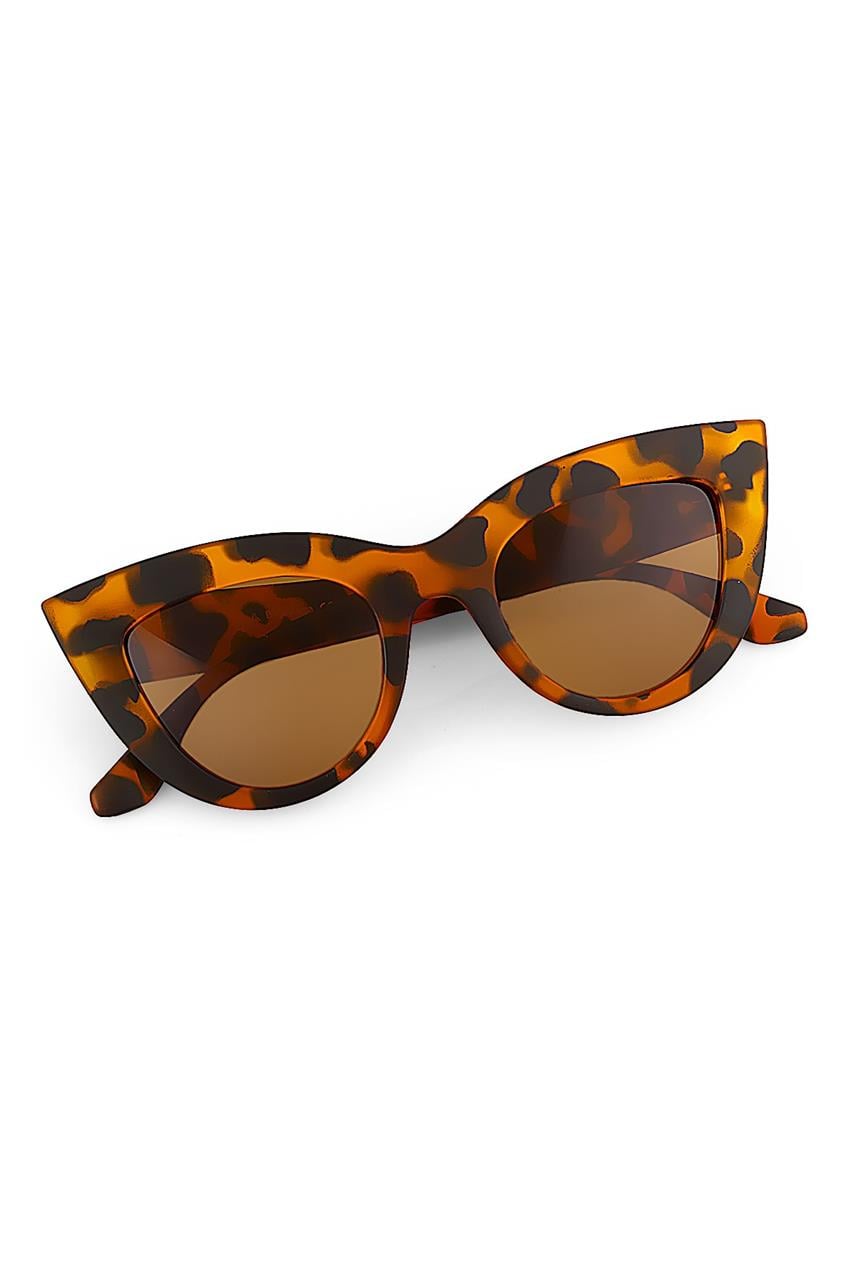 Nia Matt Leopard Güneş Gözlüğü