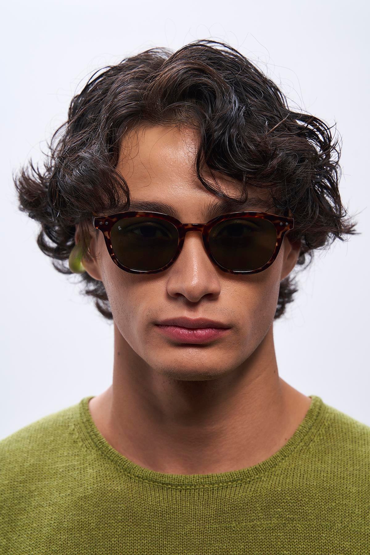 Nova Leopard Green Erkek Güneş Gözlüğü