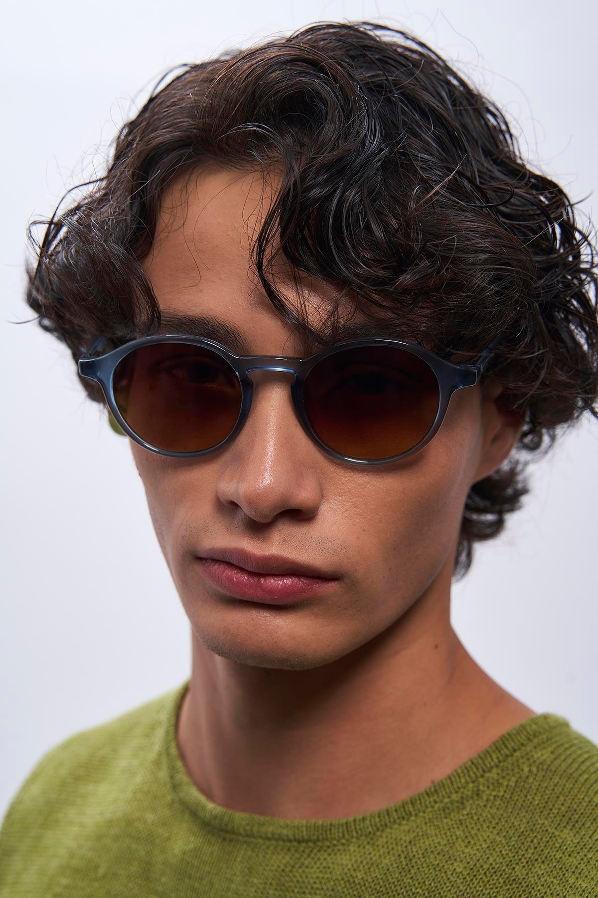 Pearl Blue Brown Degrade Erkek Güneş Gözlüğü