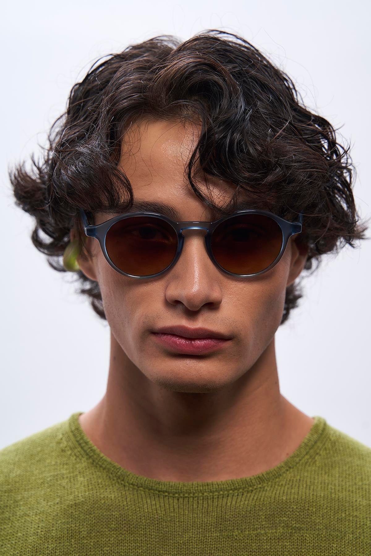 Pearl Blue Brown Degrade Erkek Güneş Gözlüğü