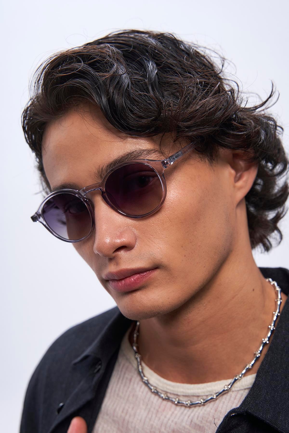 Pearl Grey Black Degrade Erkek Güneş Gözlüğü