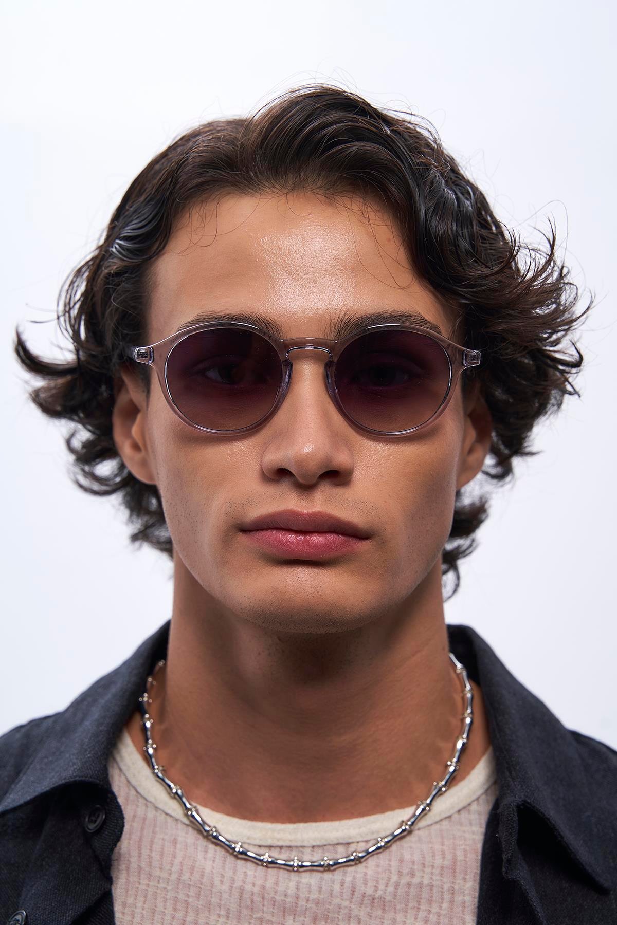 Pearl Grey Black Degrade Erkek Güneş Gözlüğü