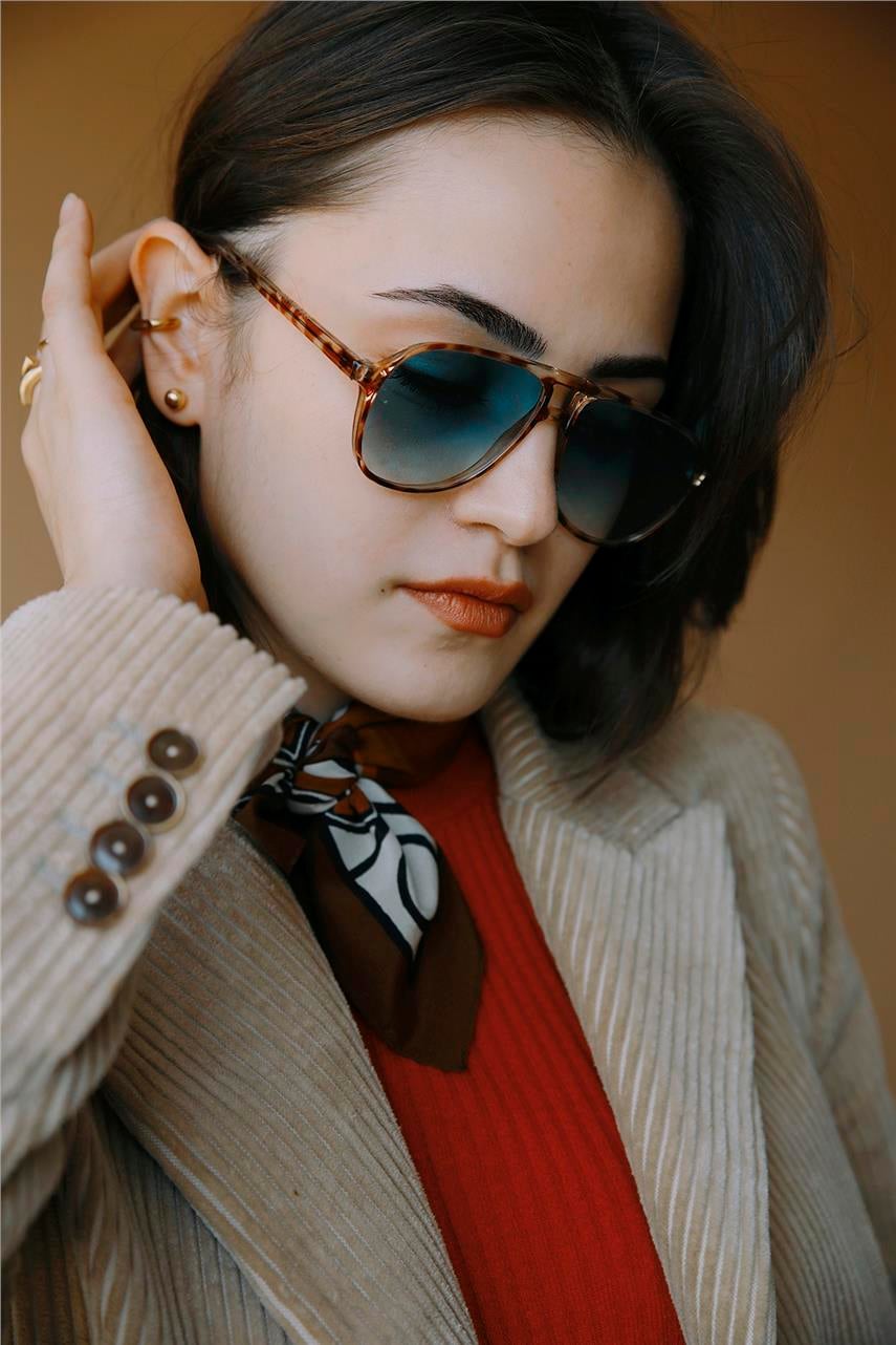 Peyton Leopard Green Güneş Gözlüğü