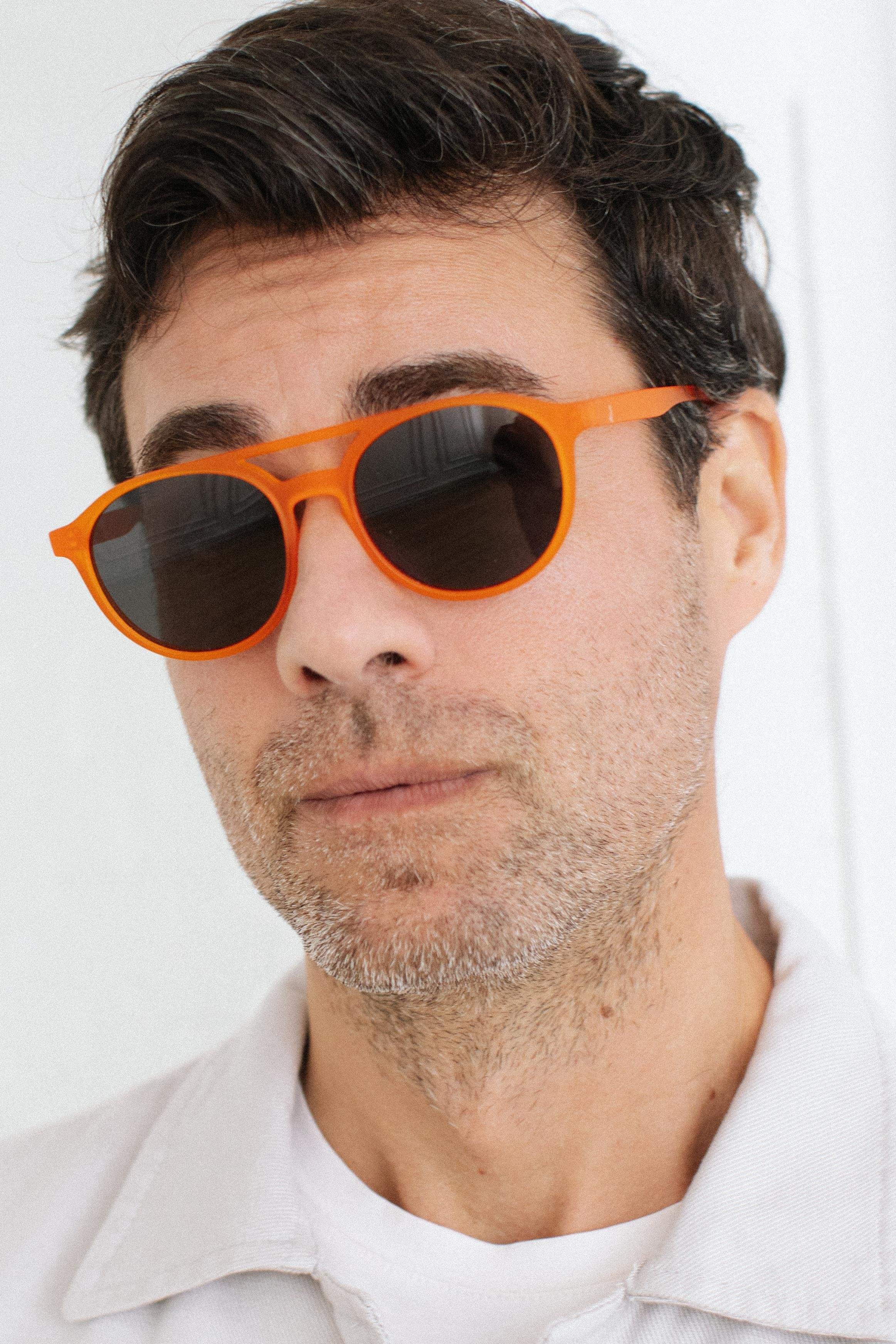 Poonam Matt Orange Black Erkek Güneş Gözlüğü