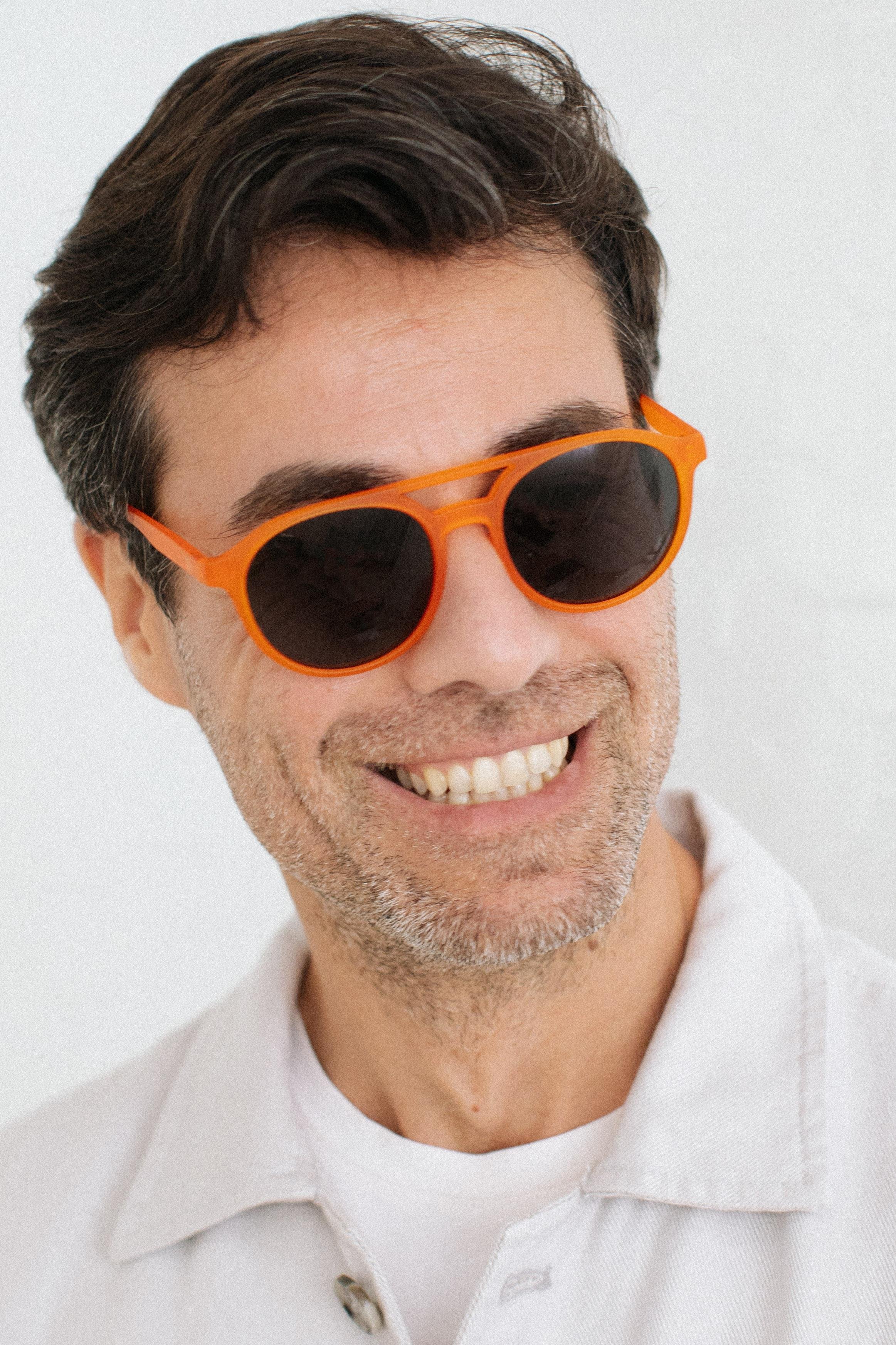 Poonam Matt Orange Black Erkek Güneş Gözlüğü