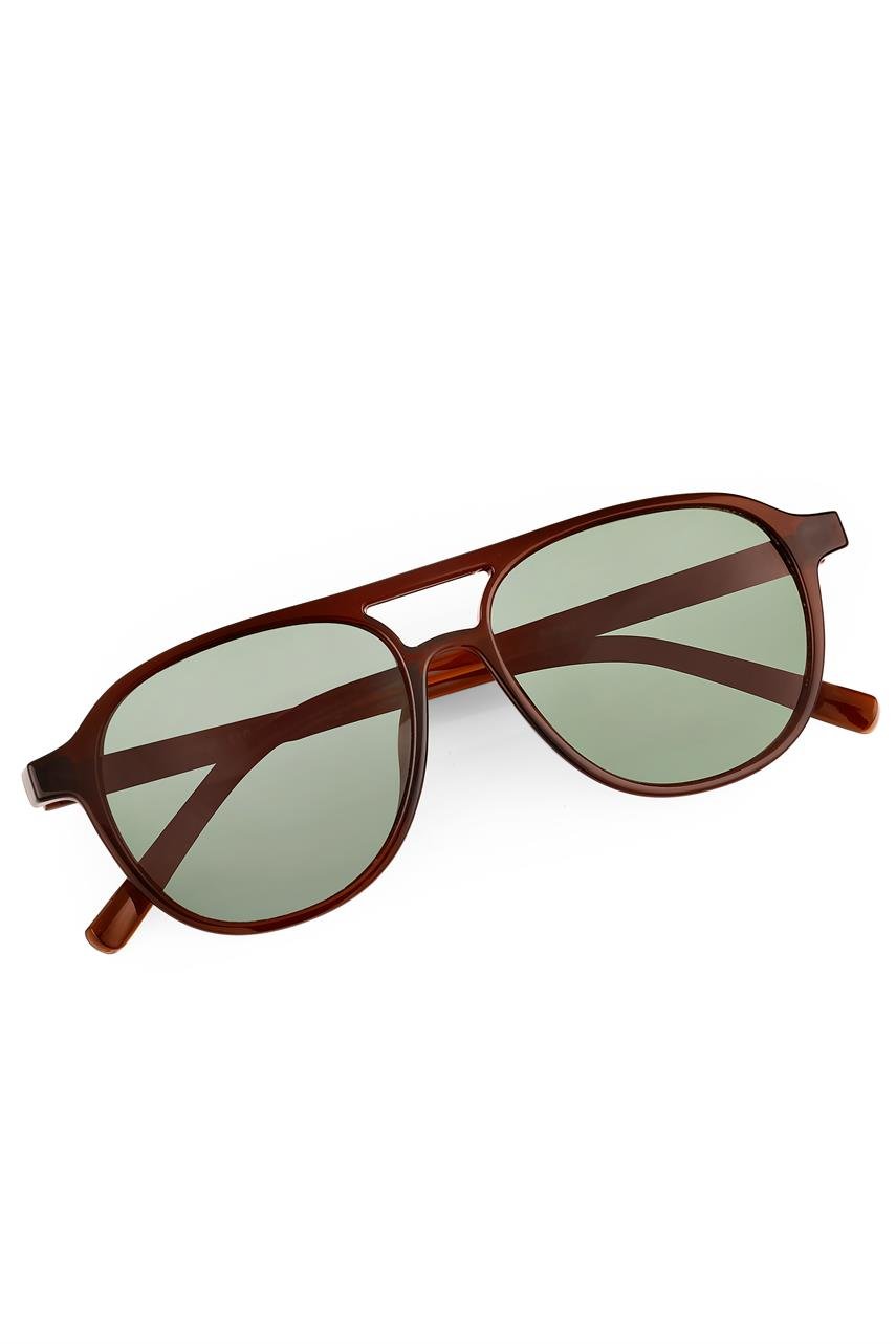 Richard Brown Dark Green Güneş Gözlüğü