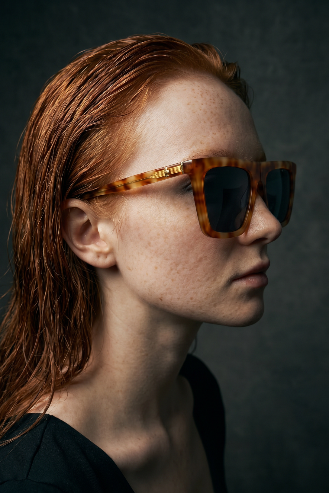 Rina Orange Leopard Blue Güneş Gözlüğü