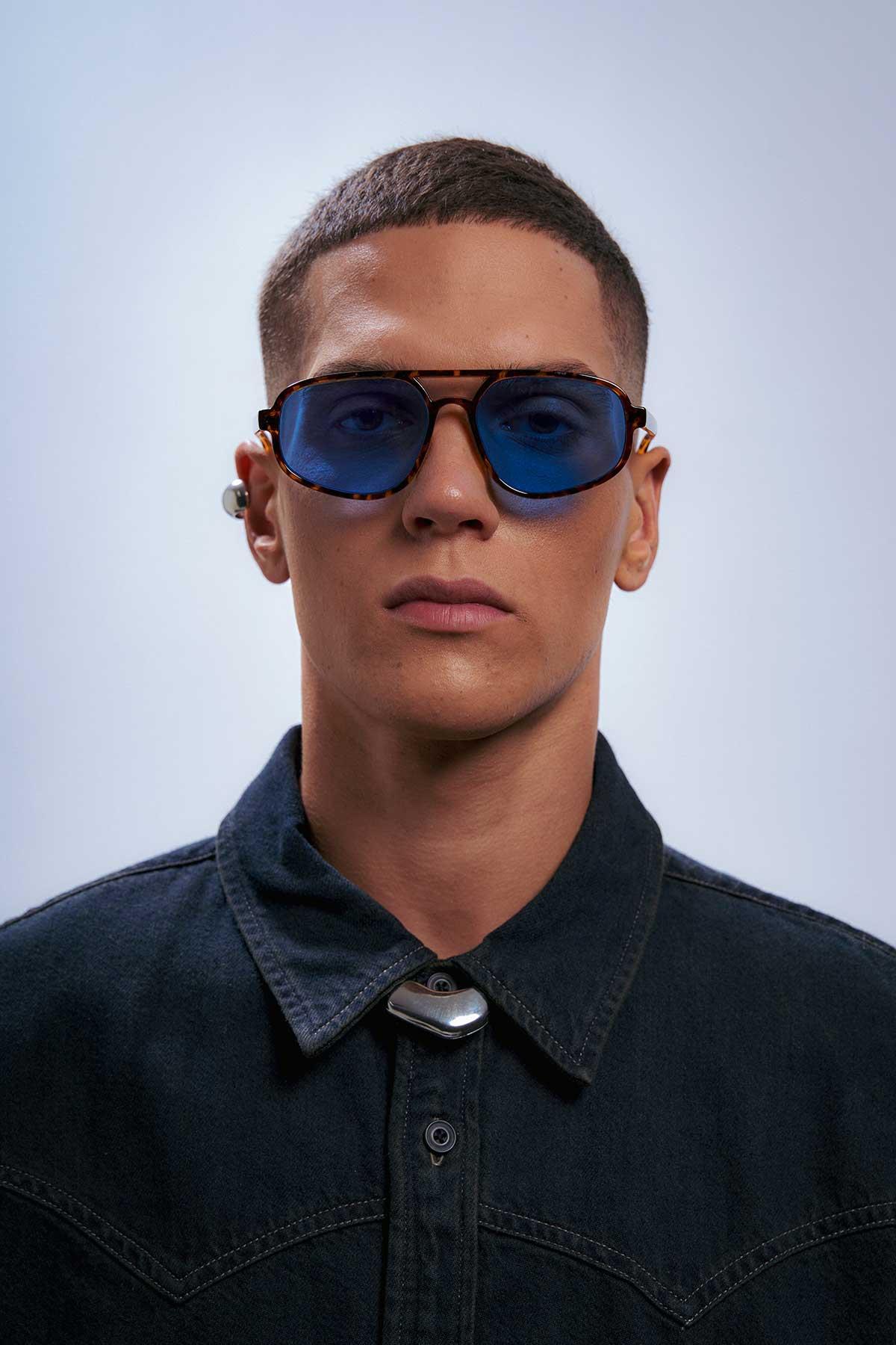 Robert Leopard Blue Erkek Güneş Gözlüğü