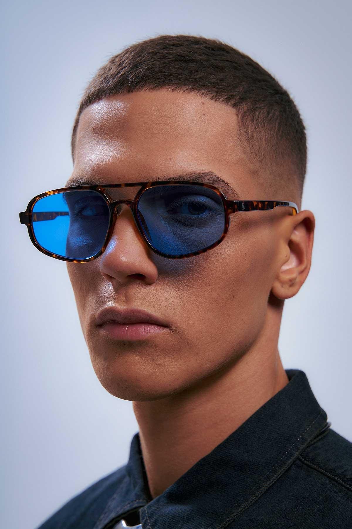 Robert Leopard Blue Erkek Güneş Gözlüğü