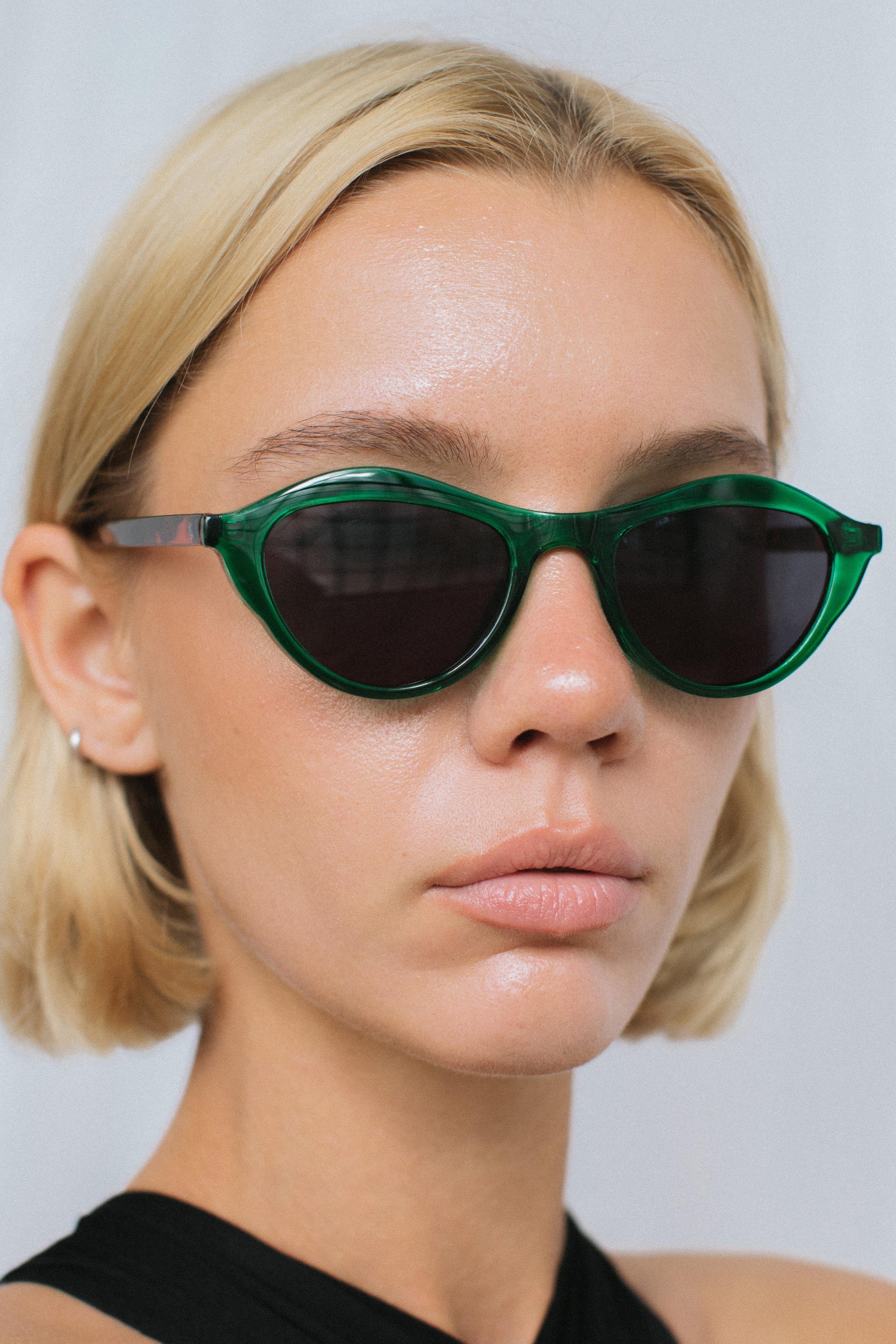 Saksağan Green Leopard Black Güneş Gözlüğü