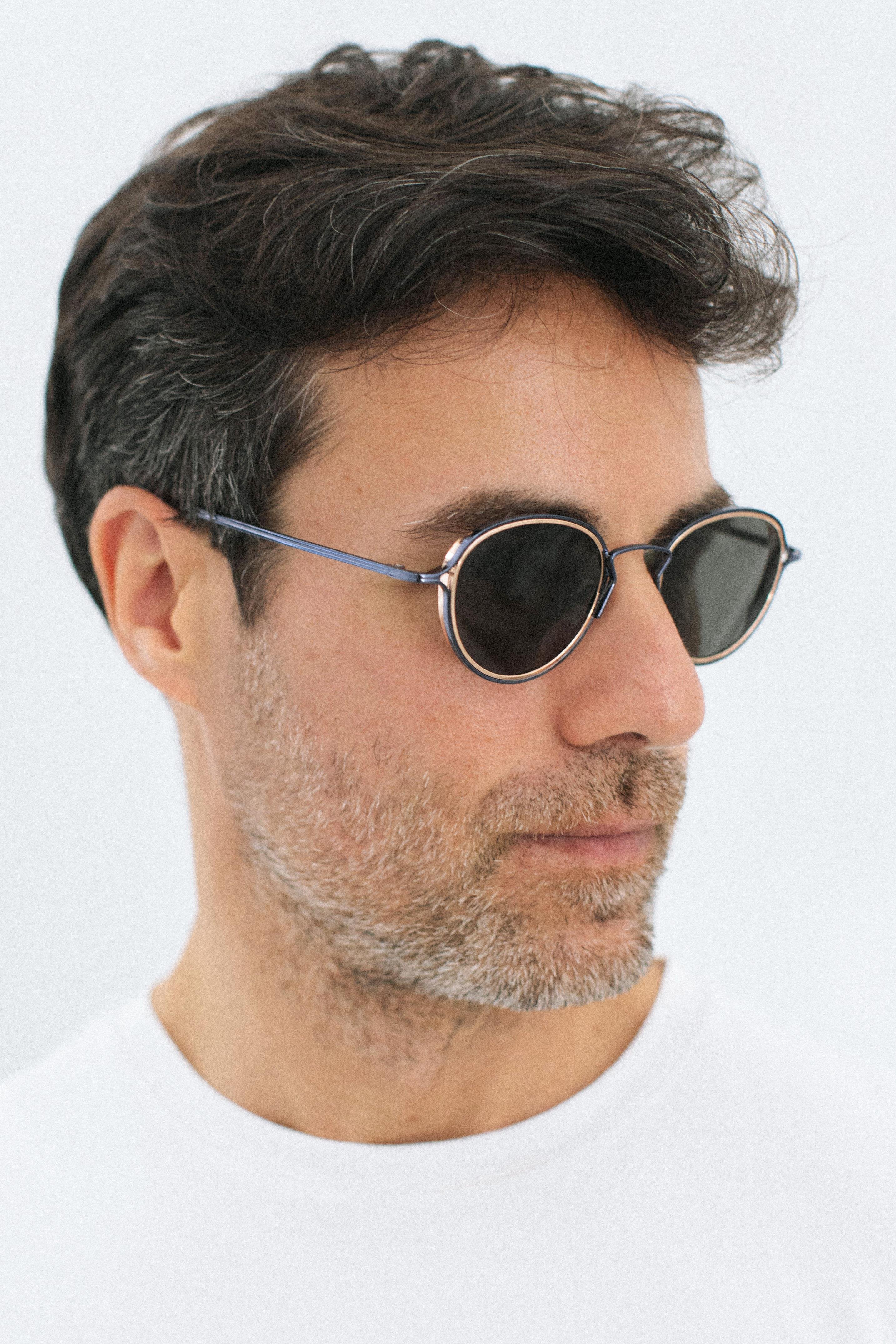 Saul Navy Gold Black Erkek Güneş Gözlüğü