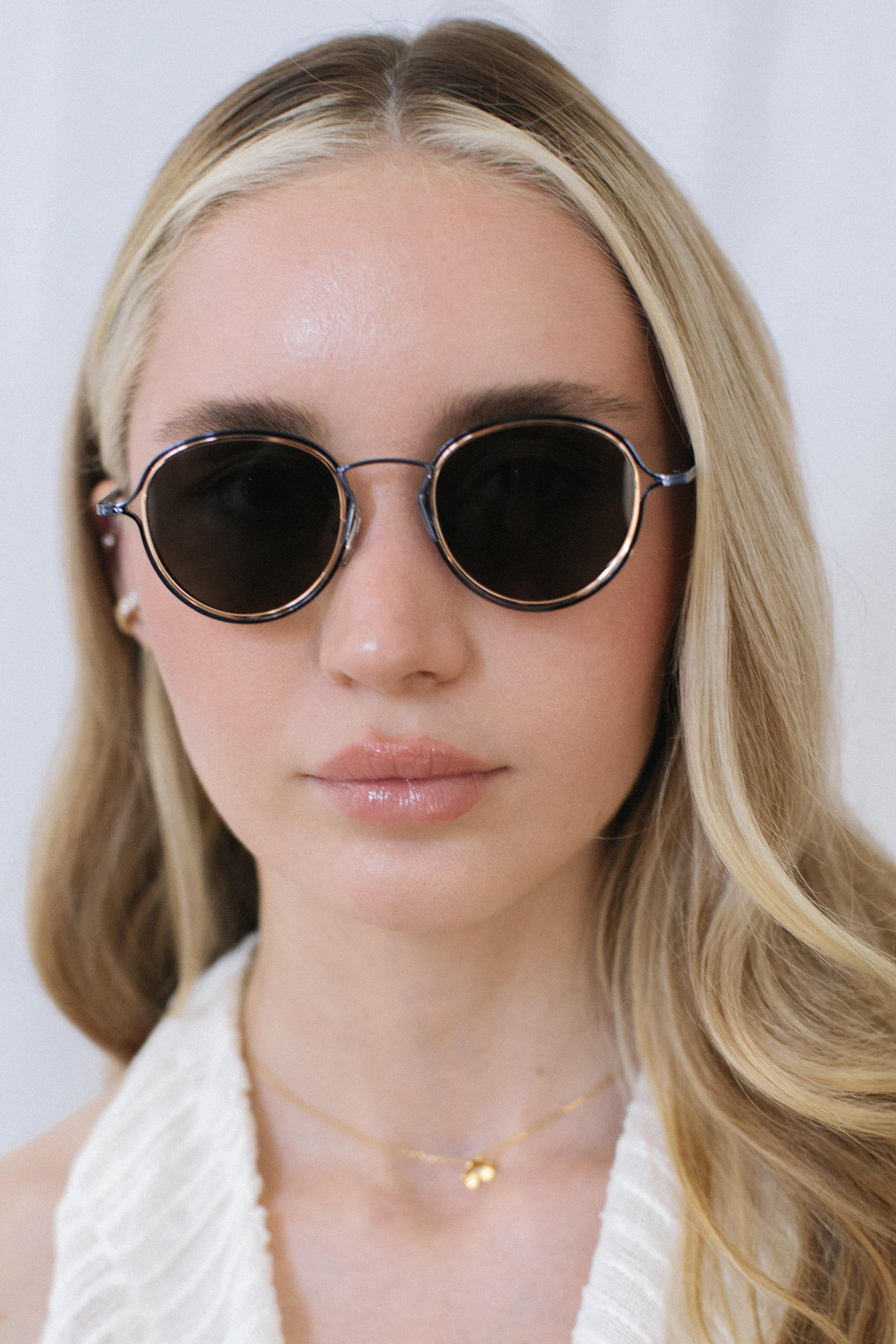 Saul Navy Gold Black Güneş Gözlüğü