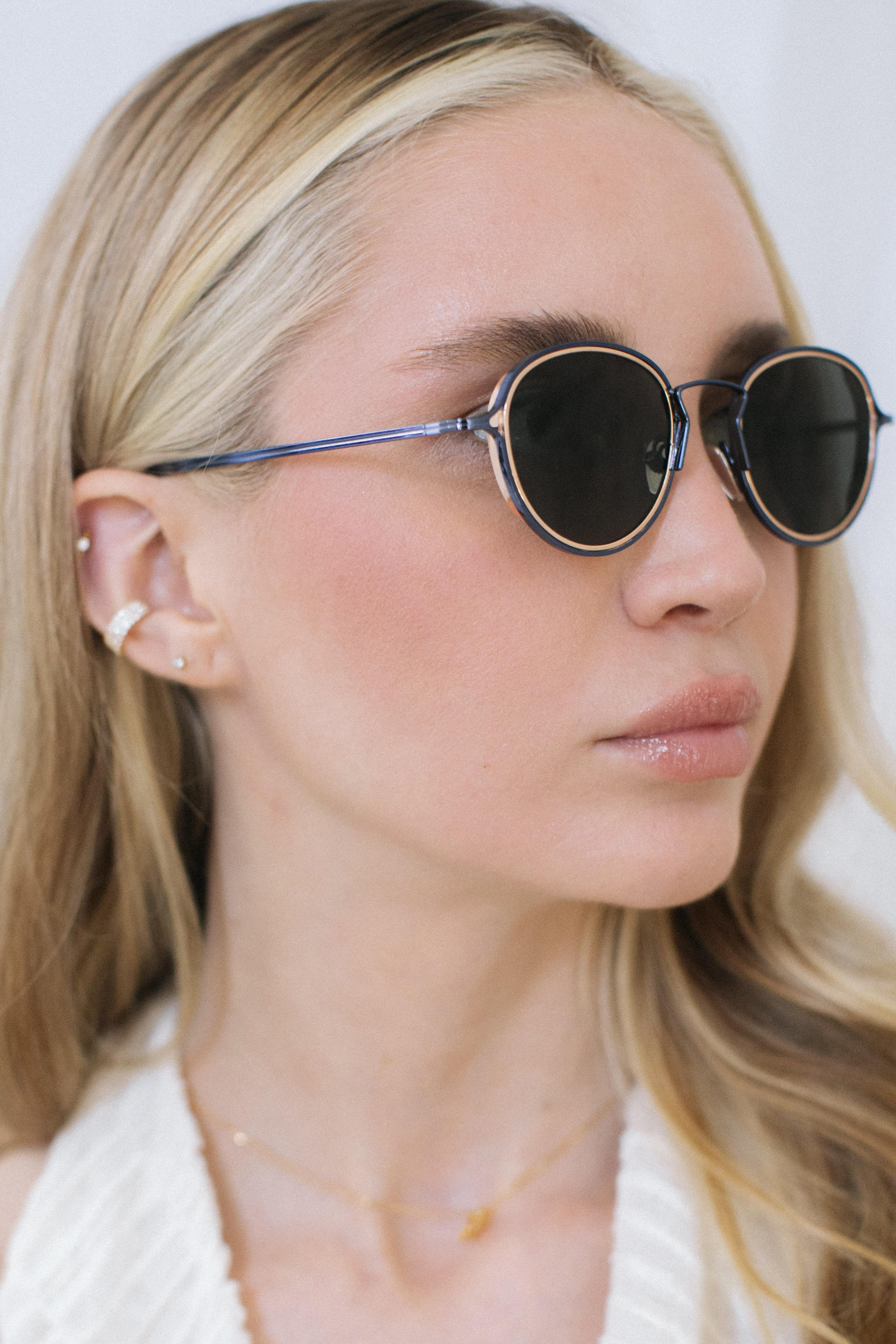 Saul Navy Gold Black Güneş Gözlüğü