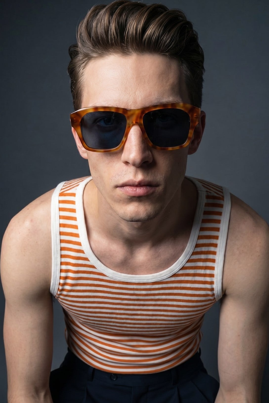 Seya Orange Leopard Blue Erkek Güneş Gözlüğü