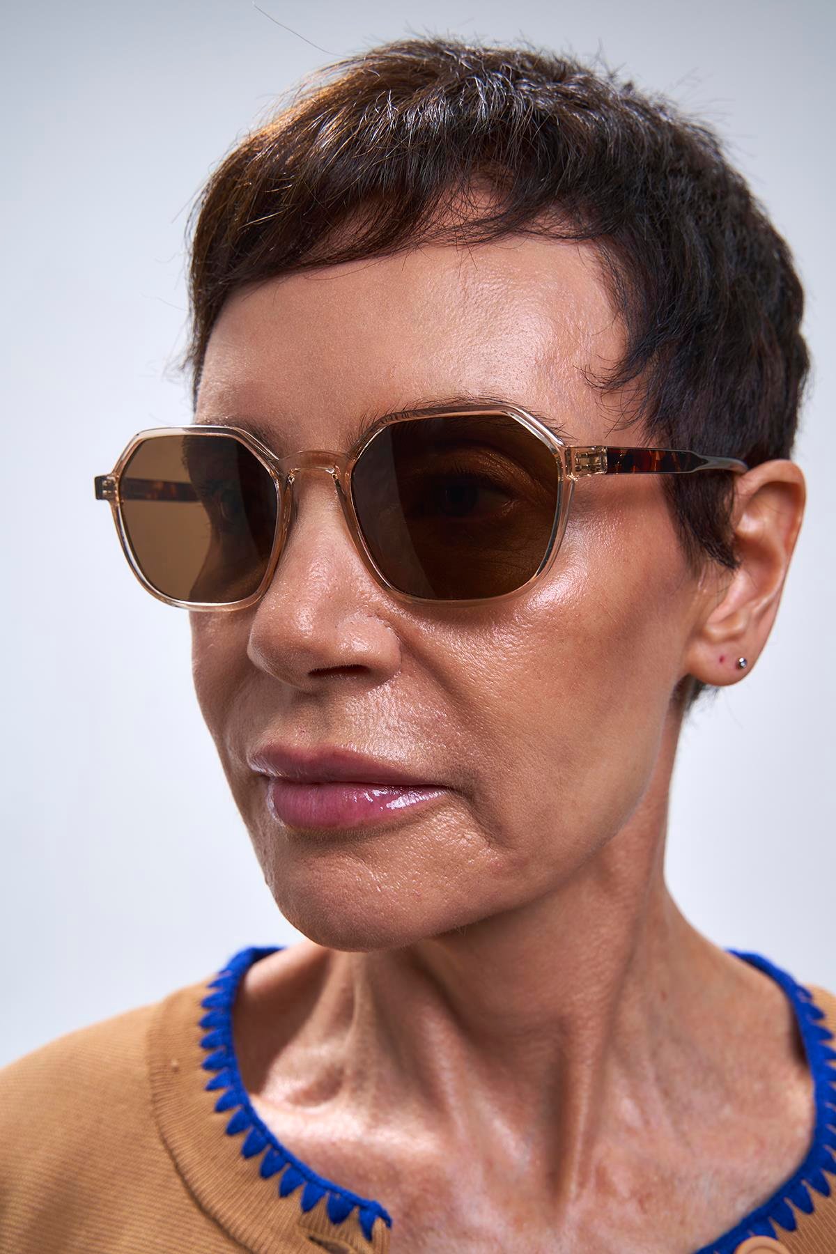 Sezar Nude Leopard Brown Güneş Gözlüğü