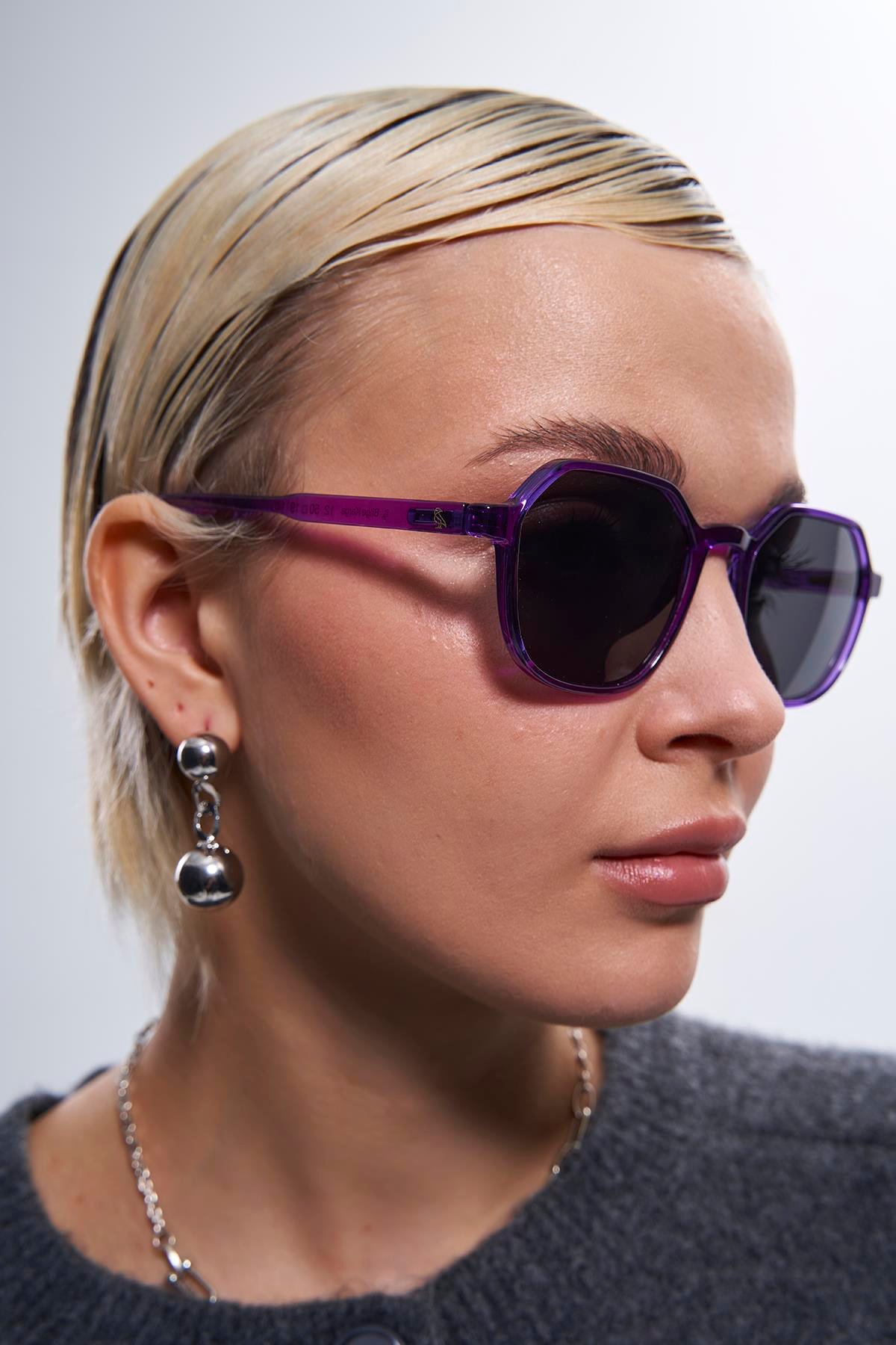 Sezar Purple Black Güneş Gözlüğü