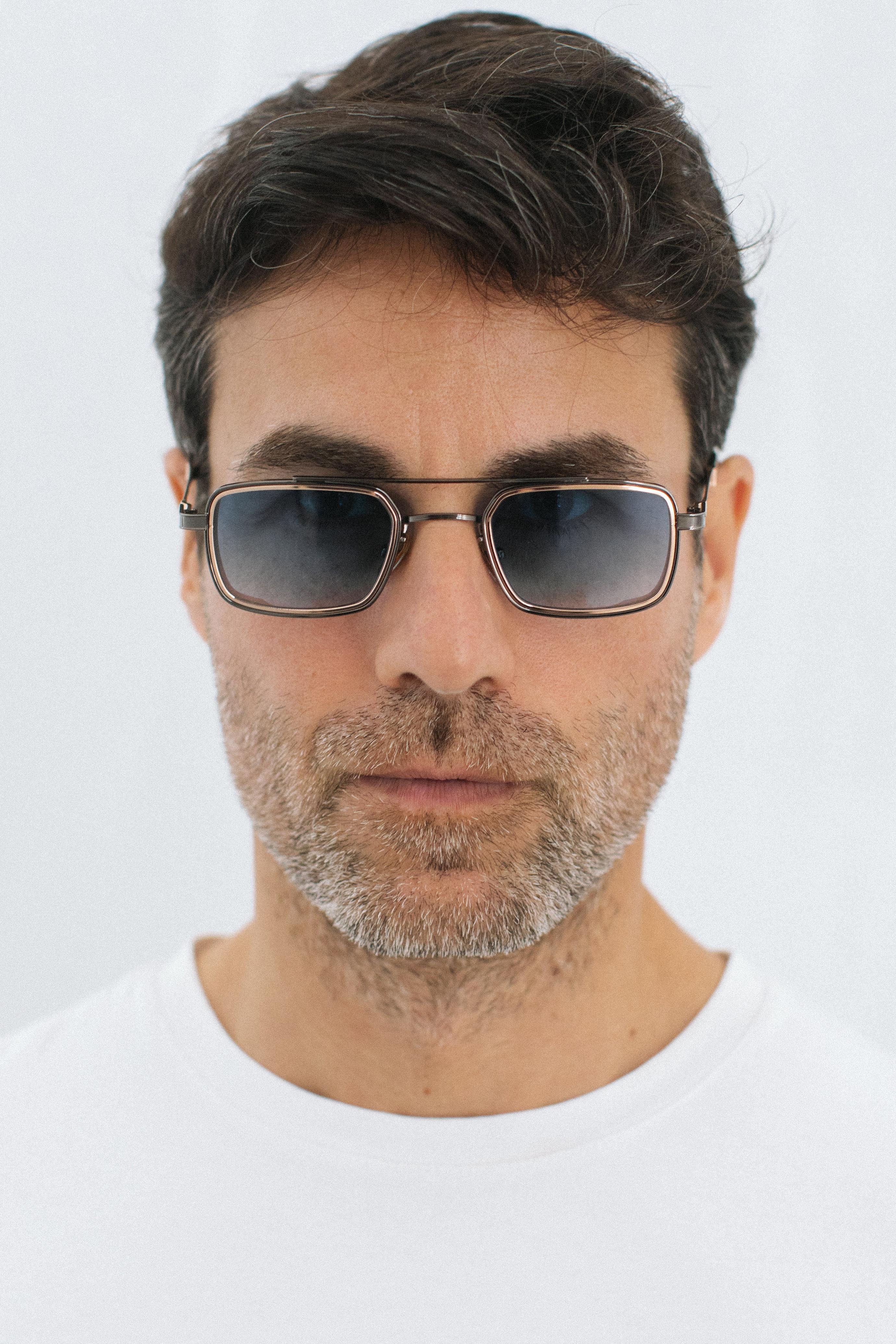 Sion Anthracite Gold Blue Erkek Güneş Gözlüğü