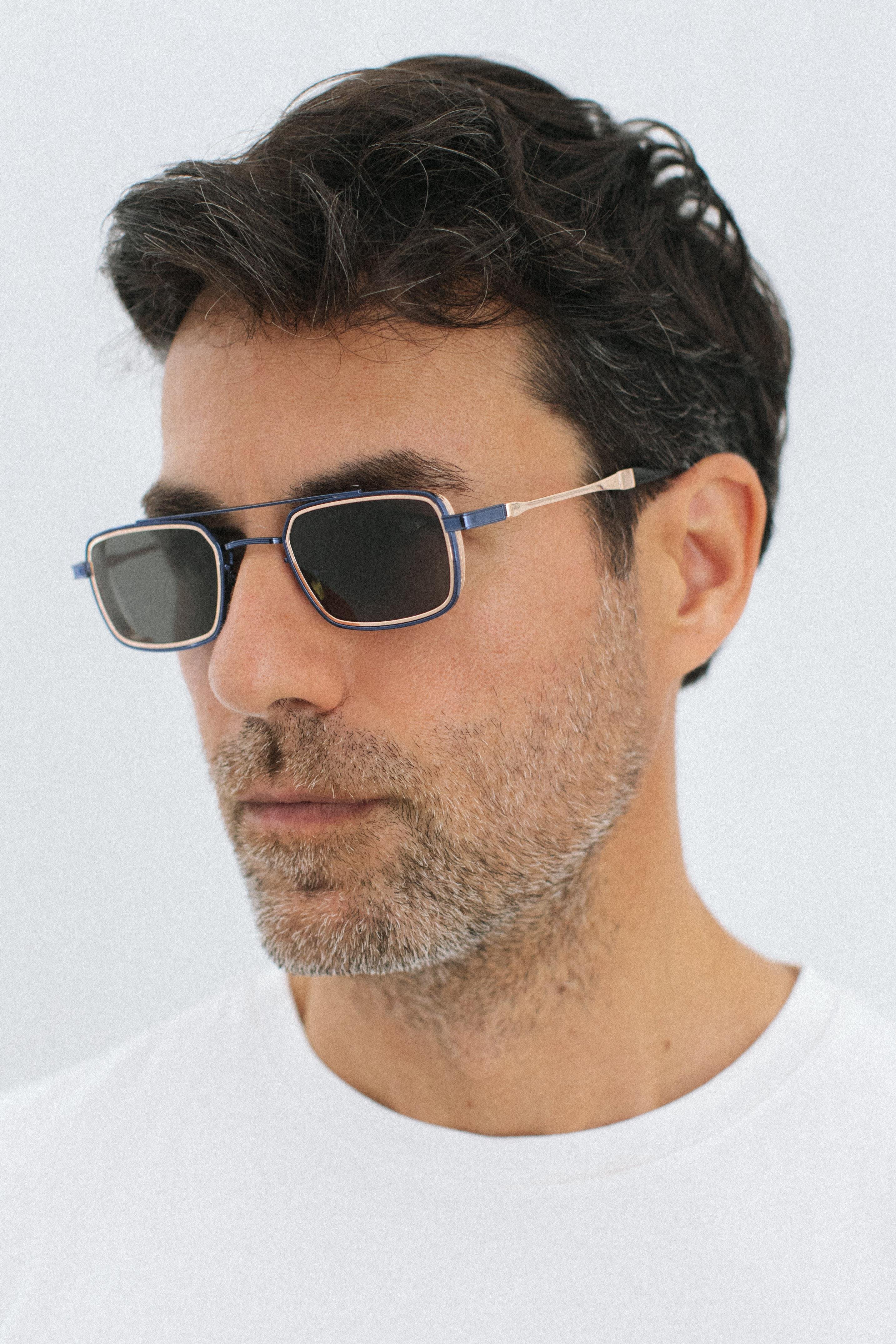 Sion Navy Gold Black Erkek Güneş Gözlüğü