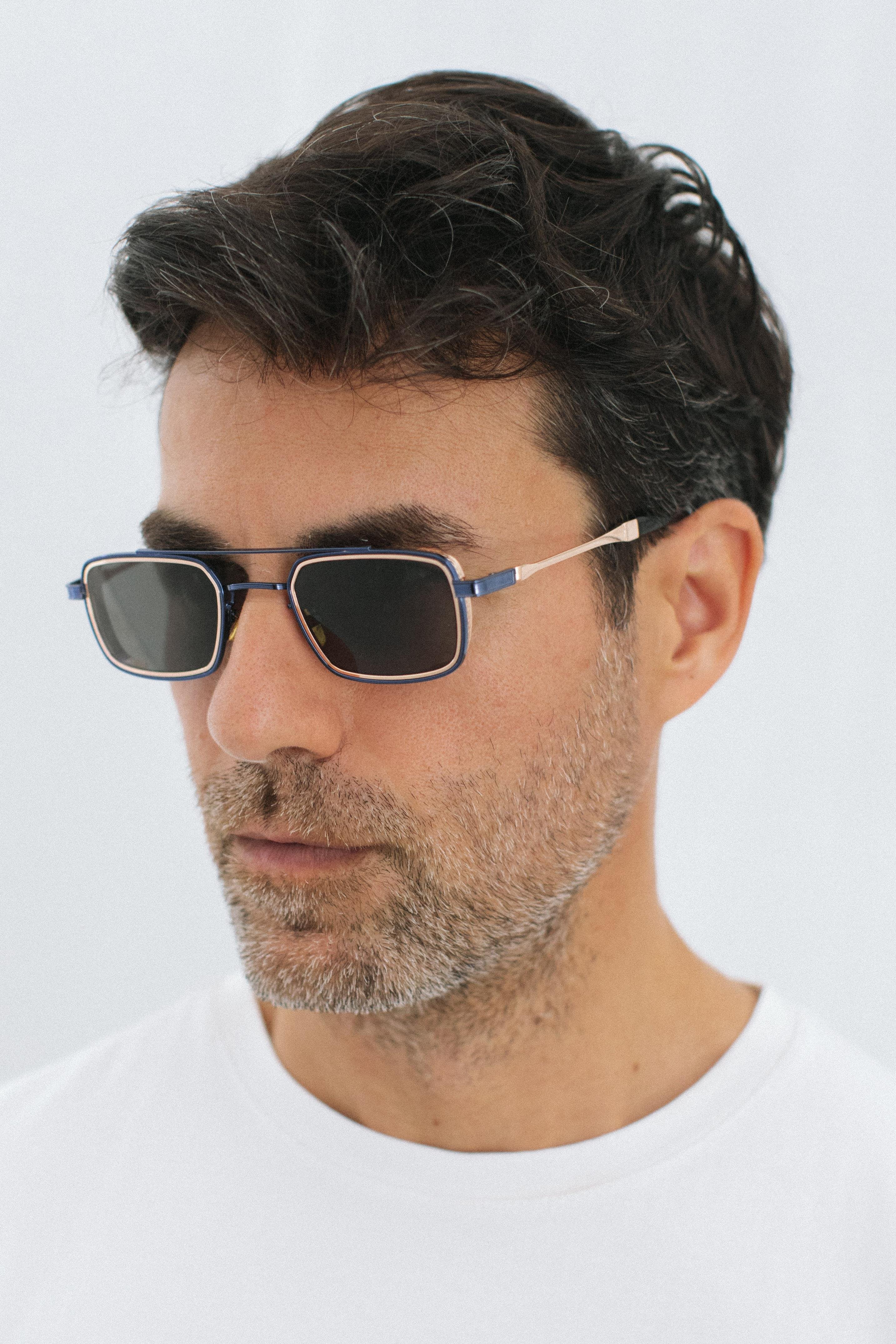 Sion Navy Gold Black Erkek Güneş Gözlüğü