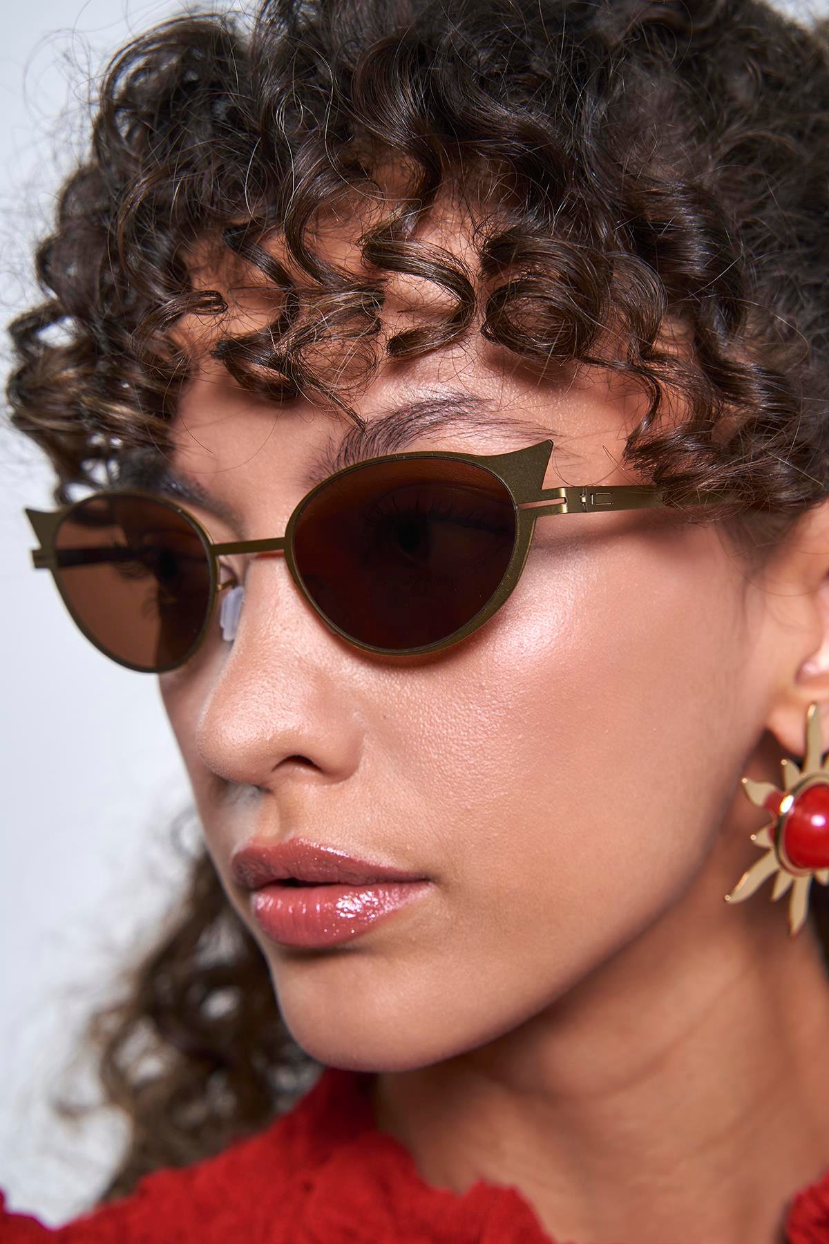 Vega Antique Gold Brown Güneş Gözlüğü