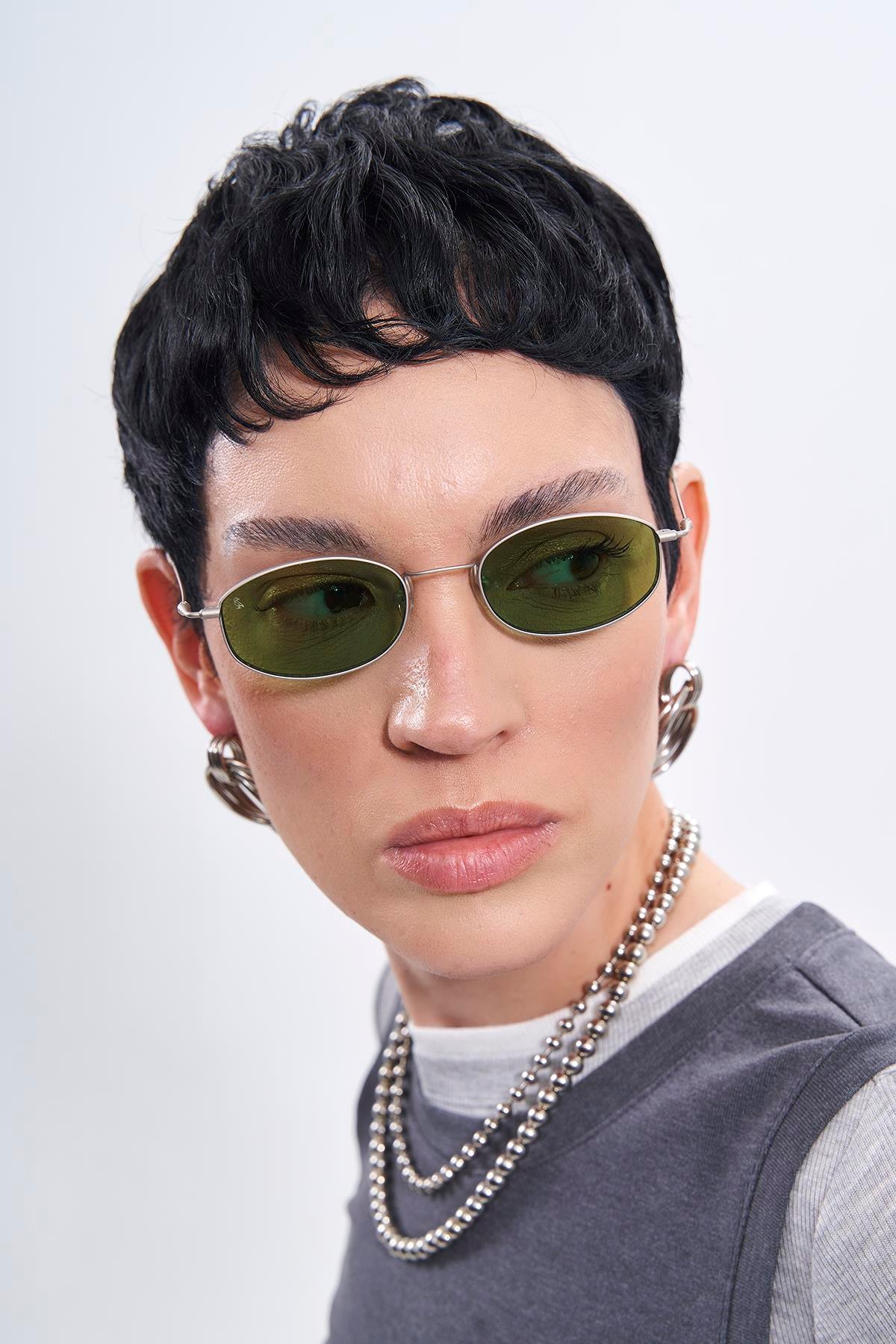 Wright Silver Dark Green Güneş Gözlüğü