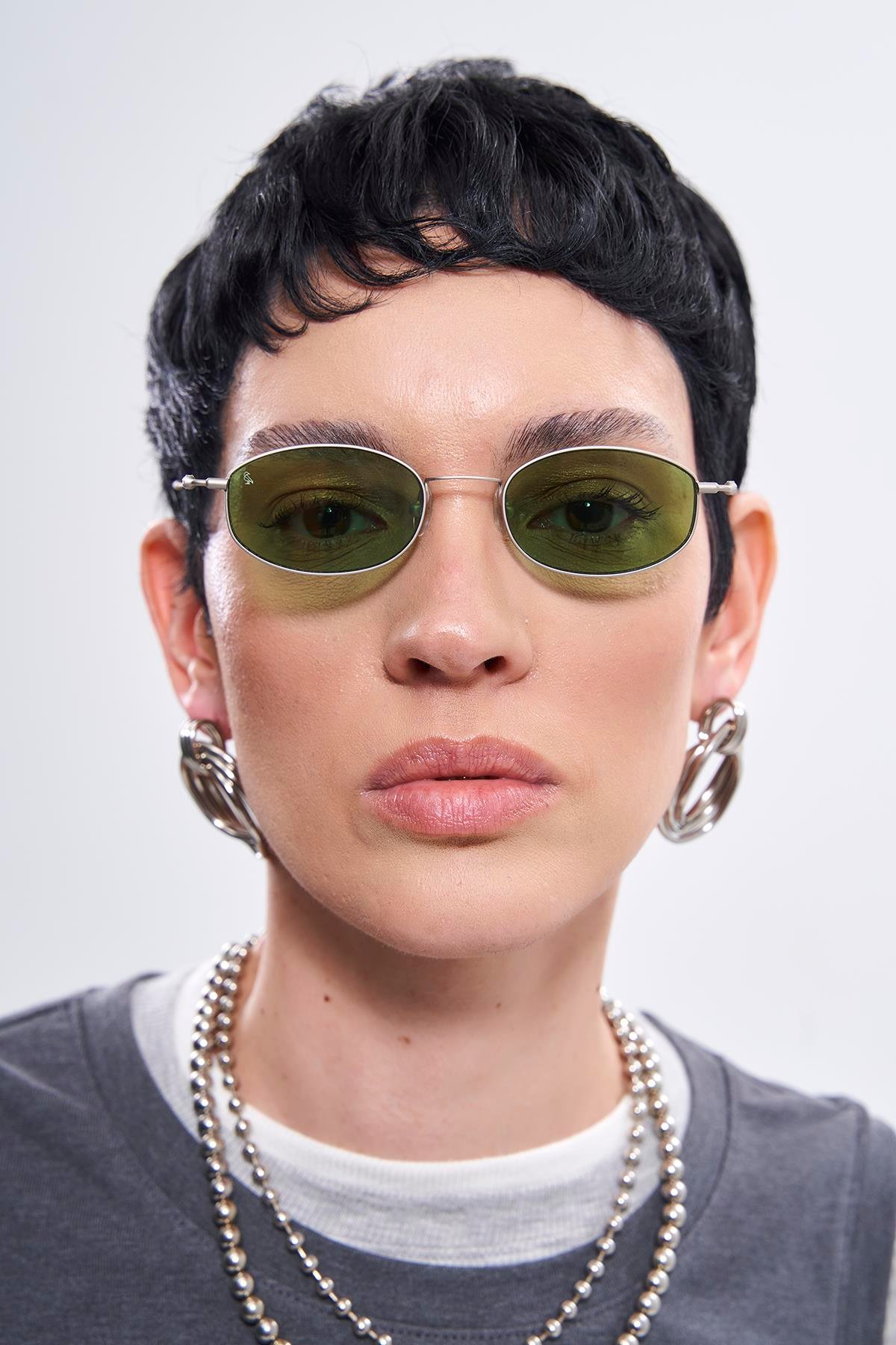 Wright Silver Dark Green Güneş Gözlüğü