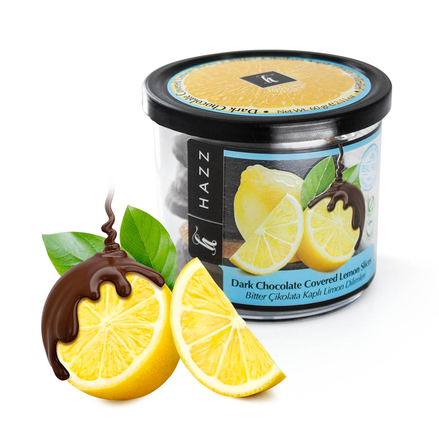 60 Gr. Bitter Çikolata Kaplı Freeze-Dried Limon