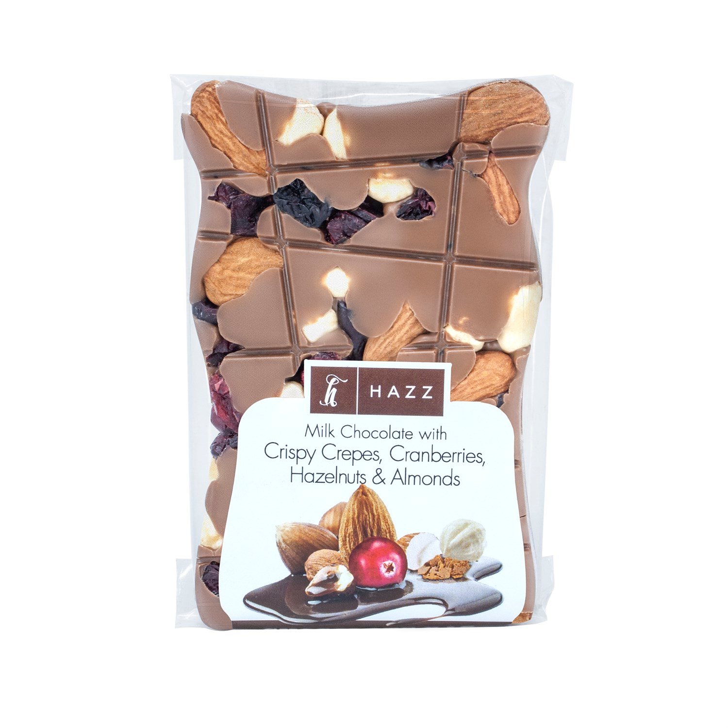Çıtır Krep, Turna Yemişi, Fındık ve Bademli 85 Gr. Sütlü Tablet Çikolata