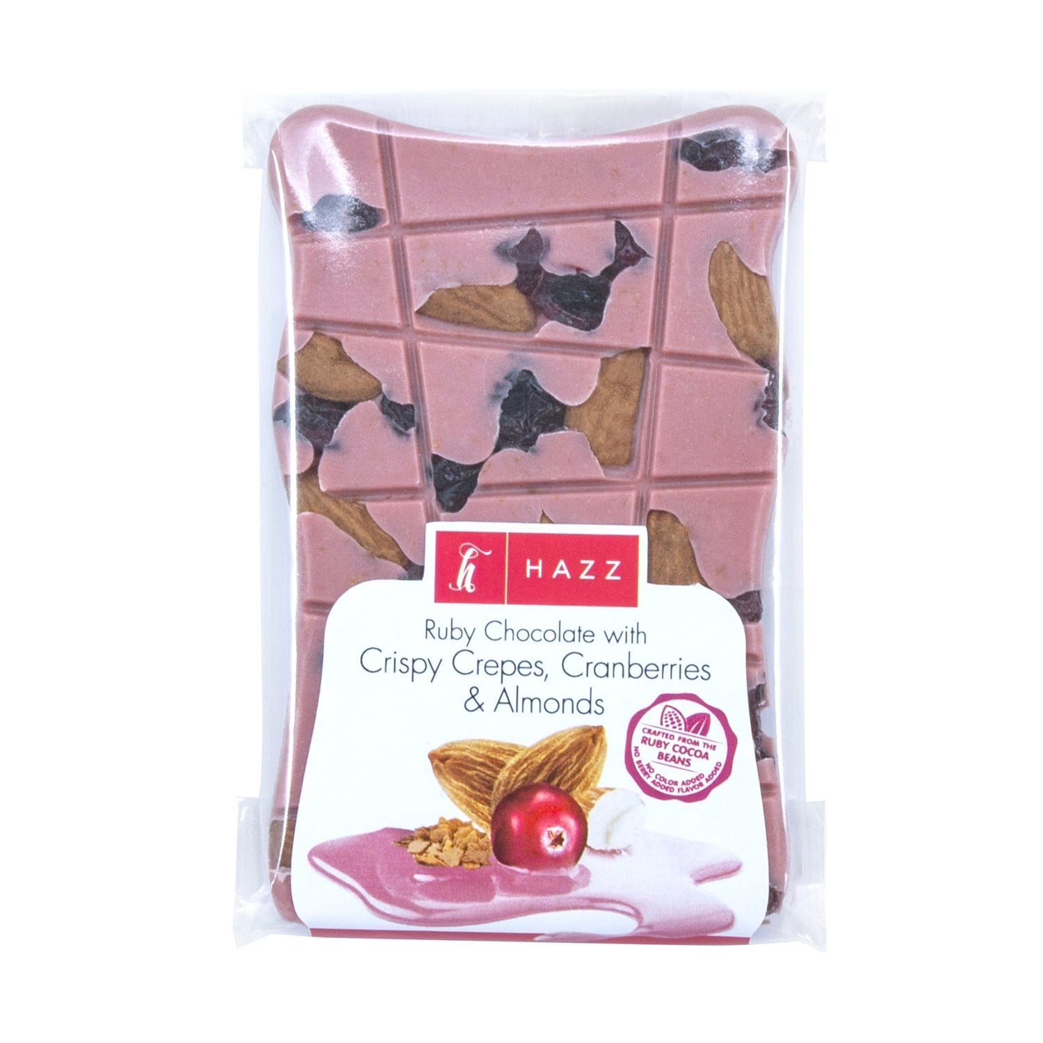 Çıtır Krep, Turna Yemişi, ve Bademli 85 Gr. Tablet Rubyli Çikolata