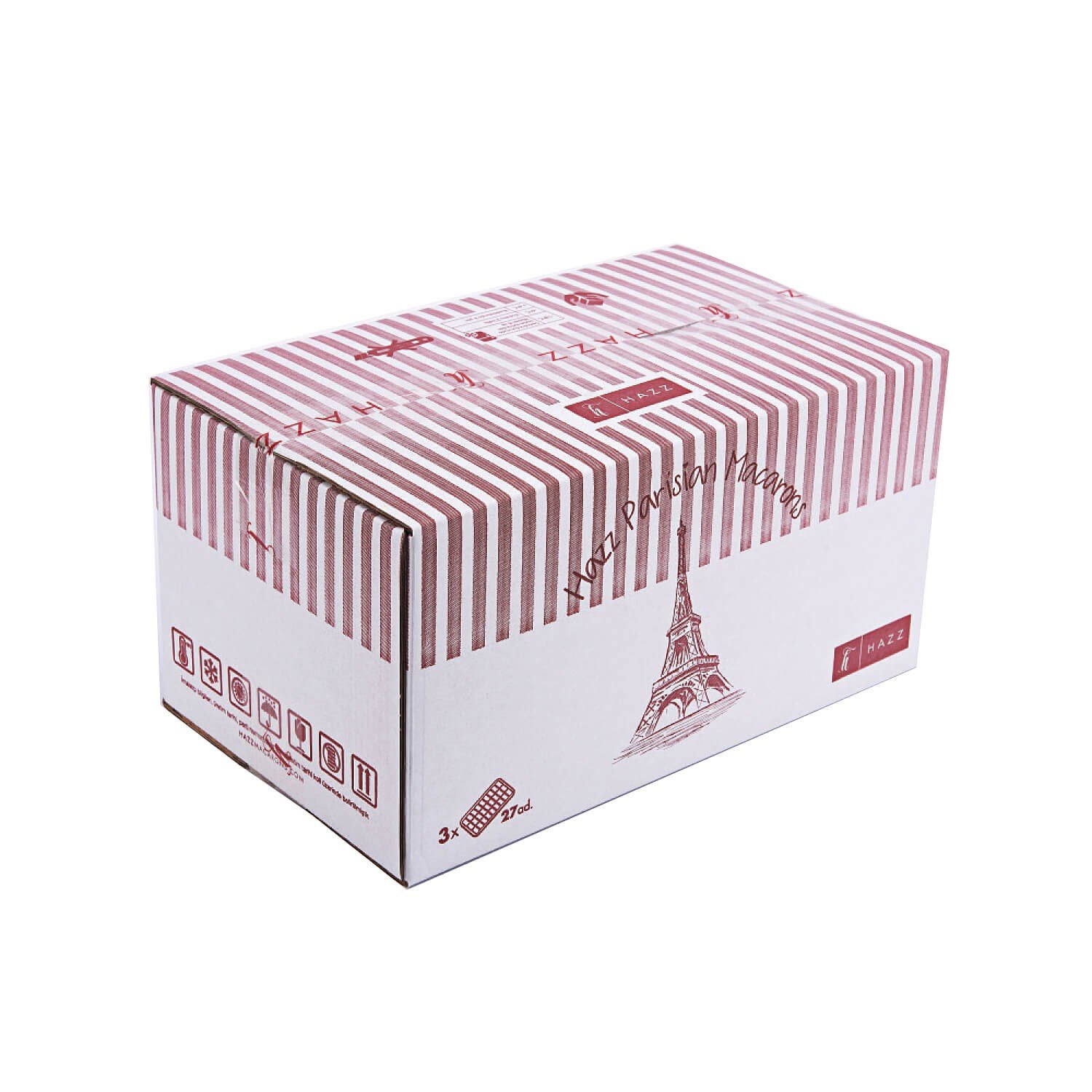 Hazz Makaron Kolisi No:1.0 27X3'Lü (Fıstık-Çikolata -Karamel)