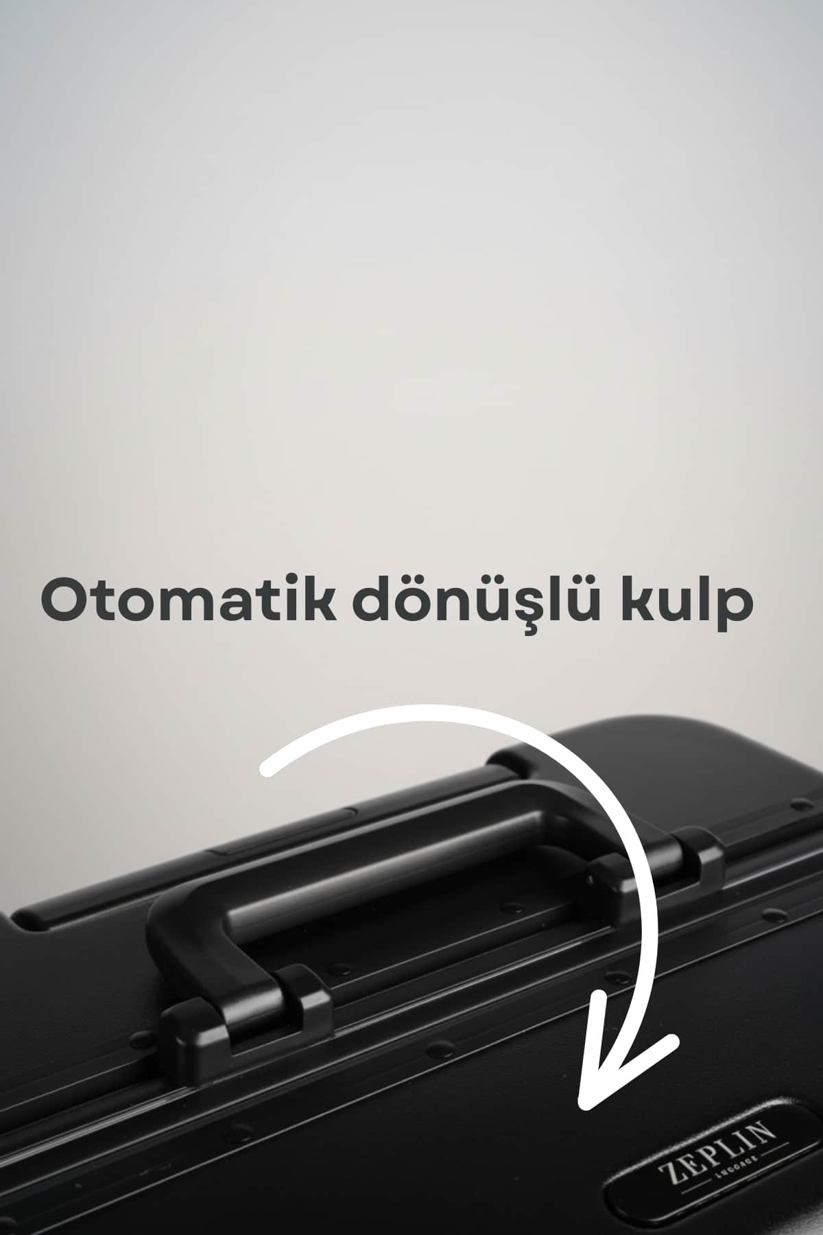 Zeplin Aura PC Policarbon 2'li Valiz Seti (Kabin ve Orta) Siyah