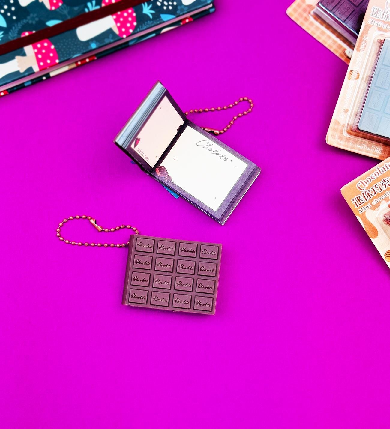 2'li Çikolata Tasarımlı Anahtarlık DeftergiftmodaBm-1261