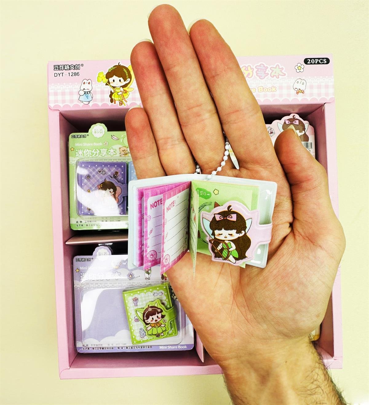 2'li Mini Prenses Tasarımlı Cırt Kapak Defter & AnahtarlıkgiftmodaBM-1030	