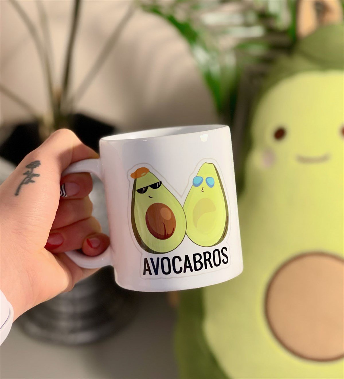 Avokado Yastık Ve Bro Best Friends Forever Tasarımlı Kupa SetGiftmodaGmhs100122