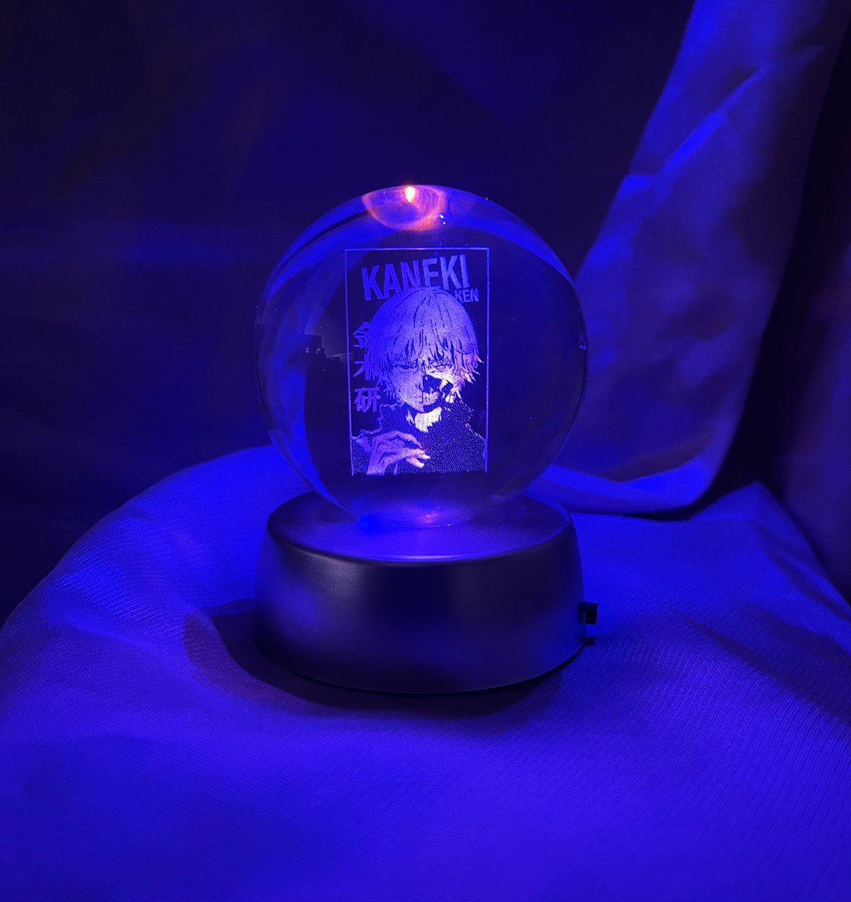 Kaneki Ken Anime Tasarımlı Işıklı Cam KüregiftmodaGM-5031	