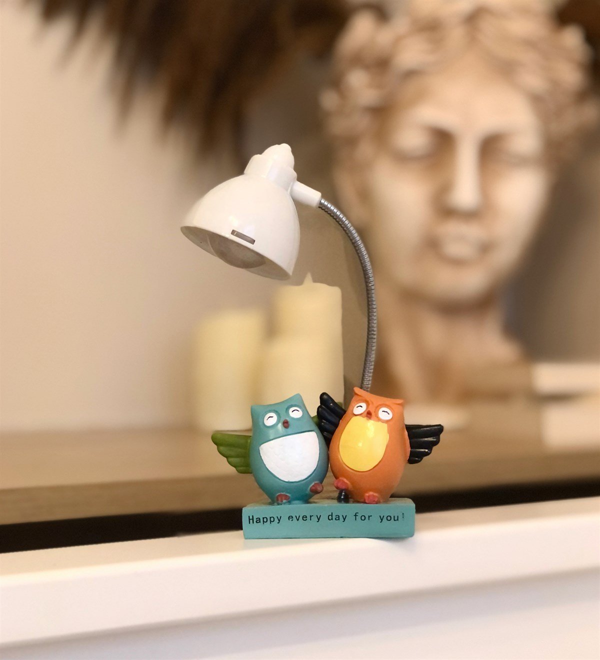 Baykuş Işıklı Masa LambasıGiftmodaGM-4092	